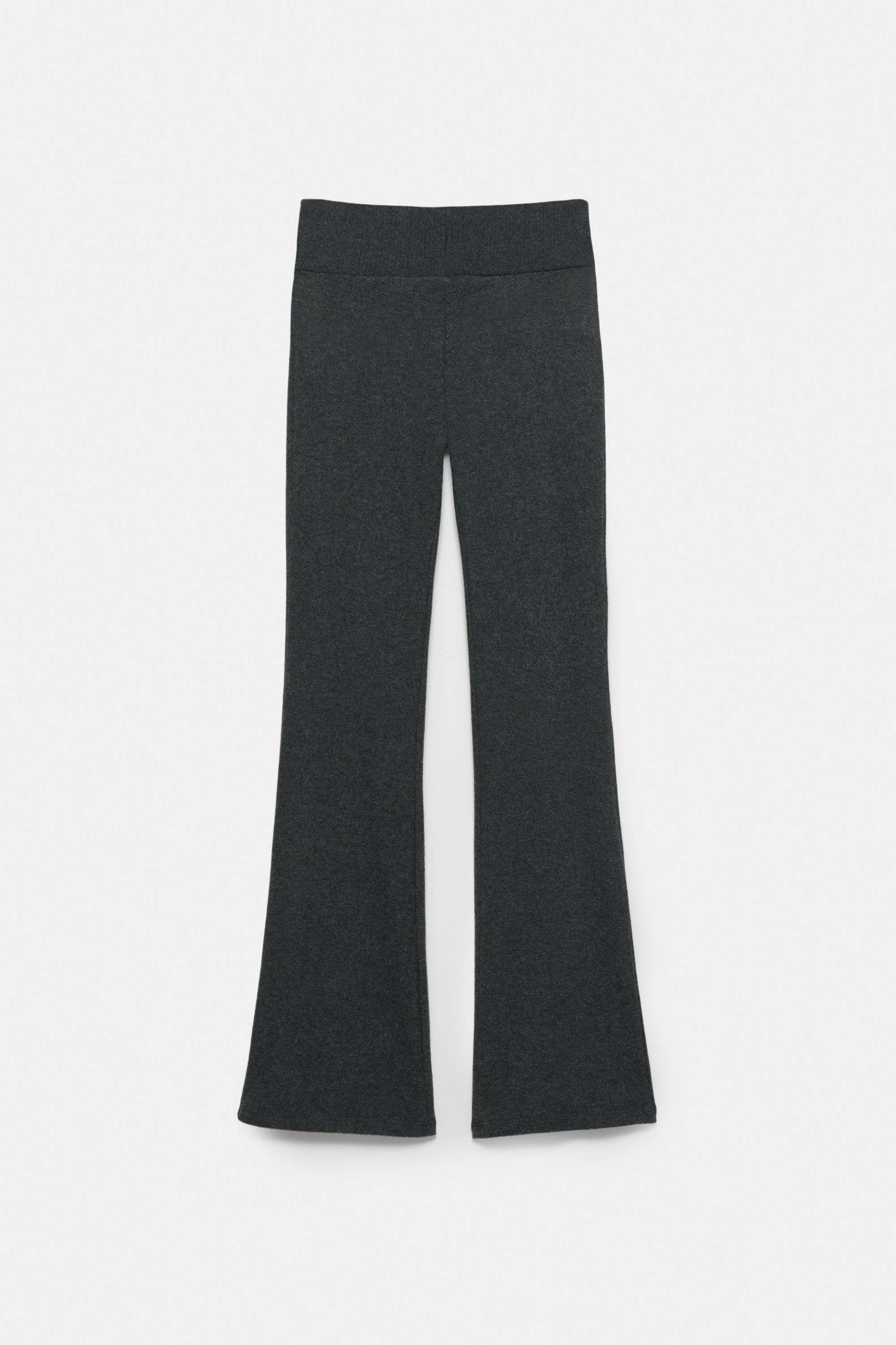 Soft touch flared trousers — Dark grey