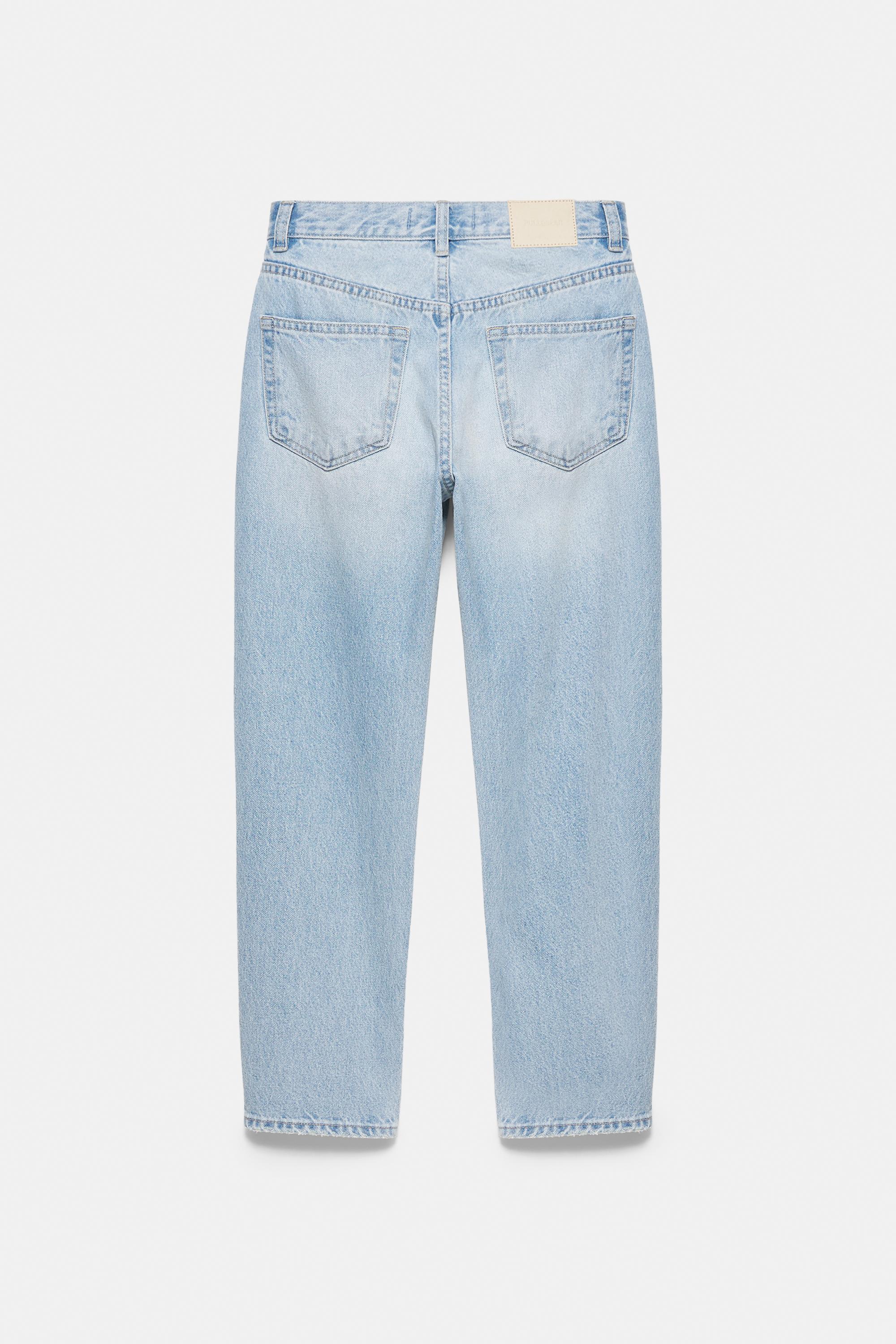 High-waist mom jeans — Faded blue (alternate view)