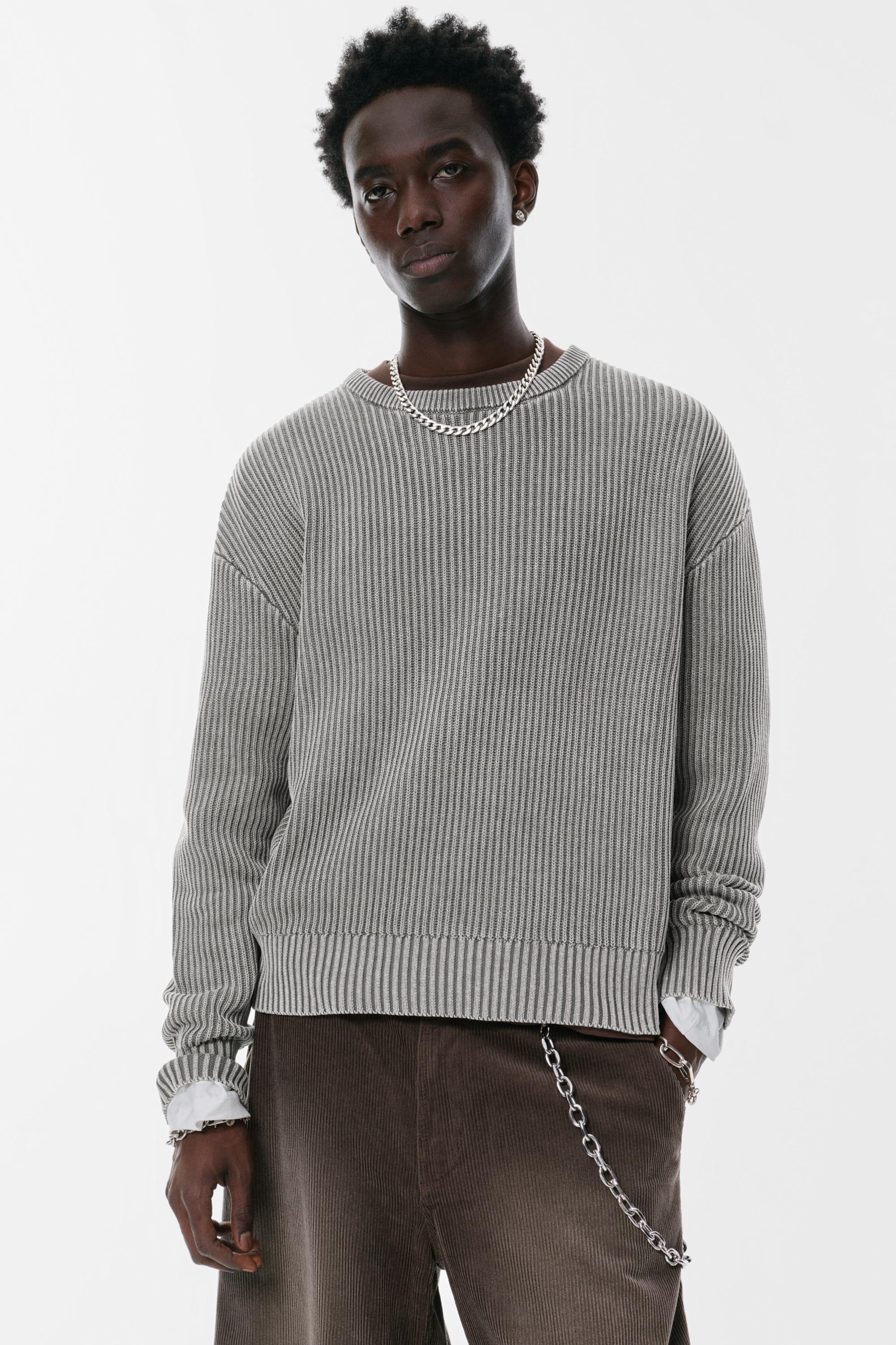 Strickpullover Mit Säurewaschung