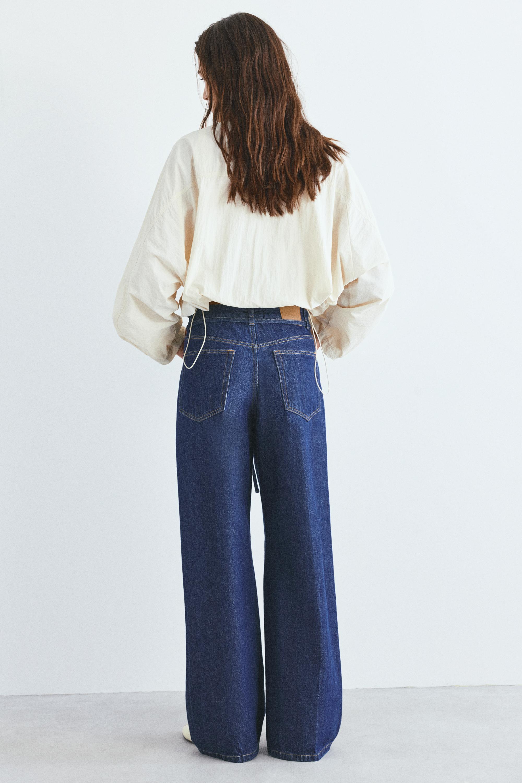 Baggy jeans with drawstring — Navy