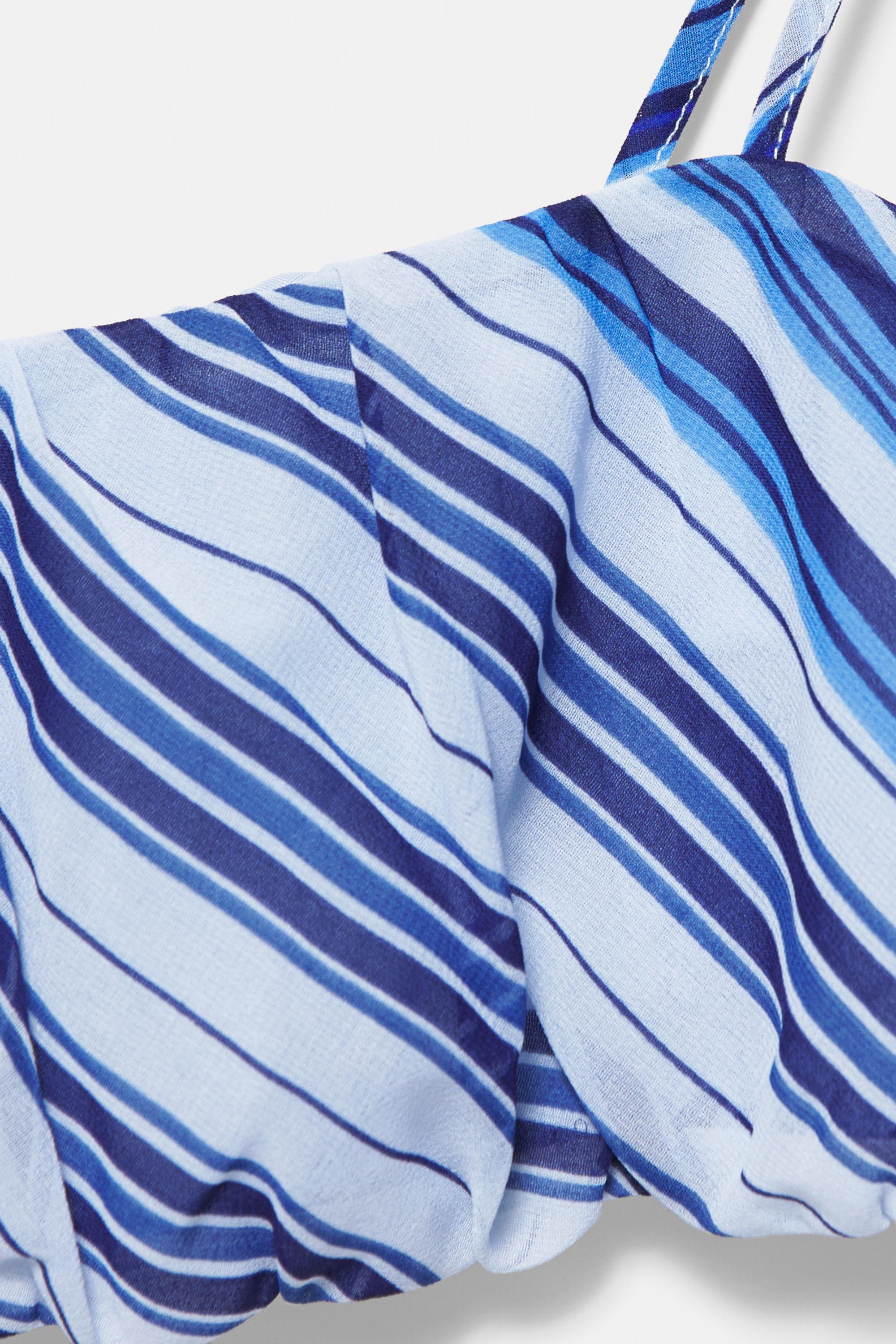 Striped strappy top — Deep blue