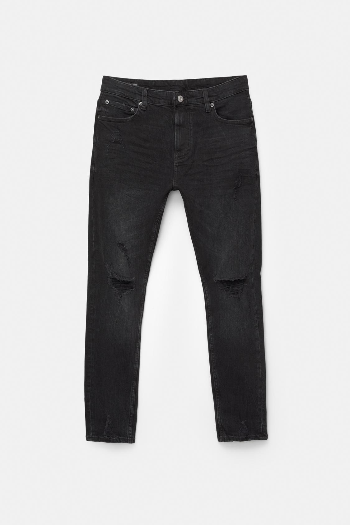 Jeans Pantaloni Neri Pull And Bear Pantaloni Pull On In Denim