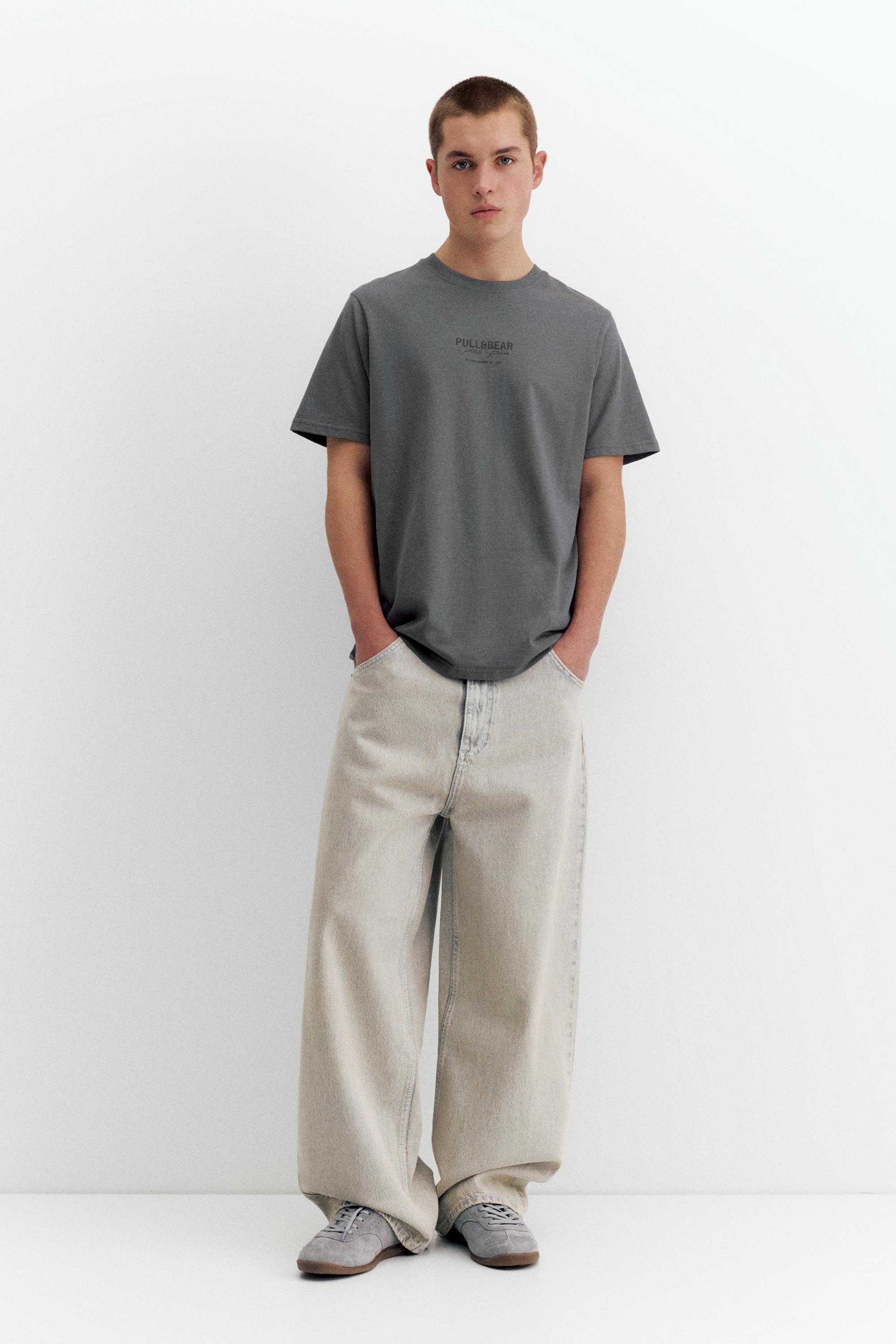 Embroidered logo T-shirt — Grey