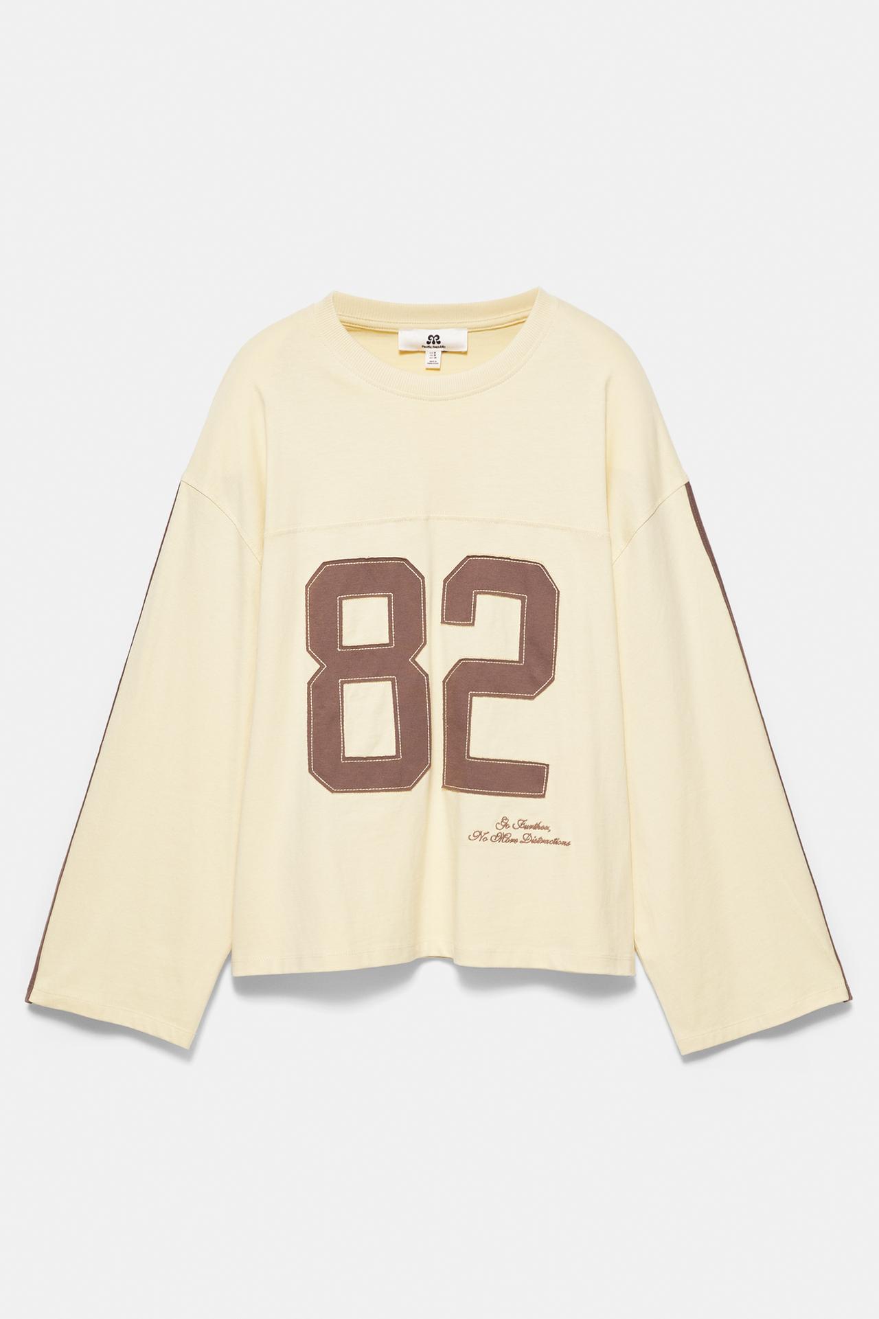 Oversize 82 graphic T-shirt — Egg yolk yellow
