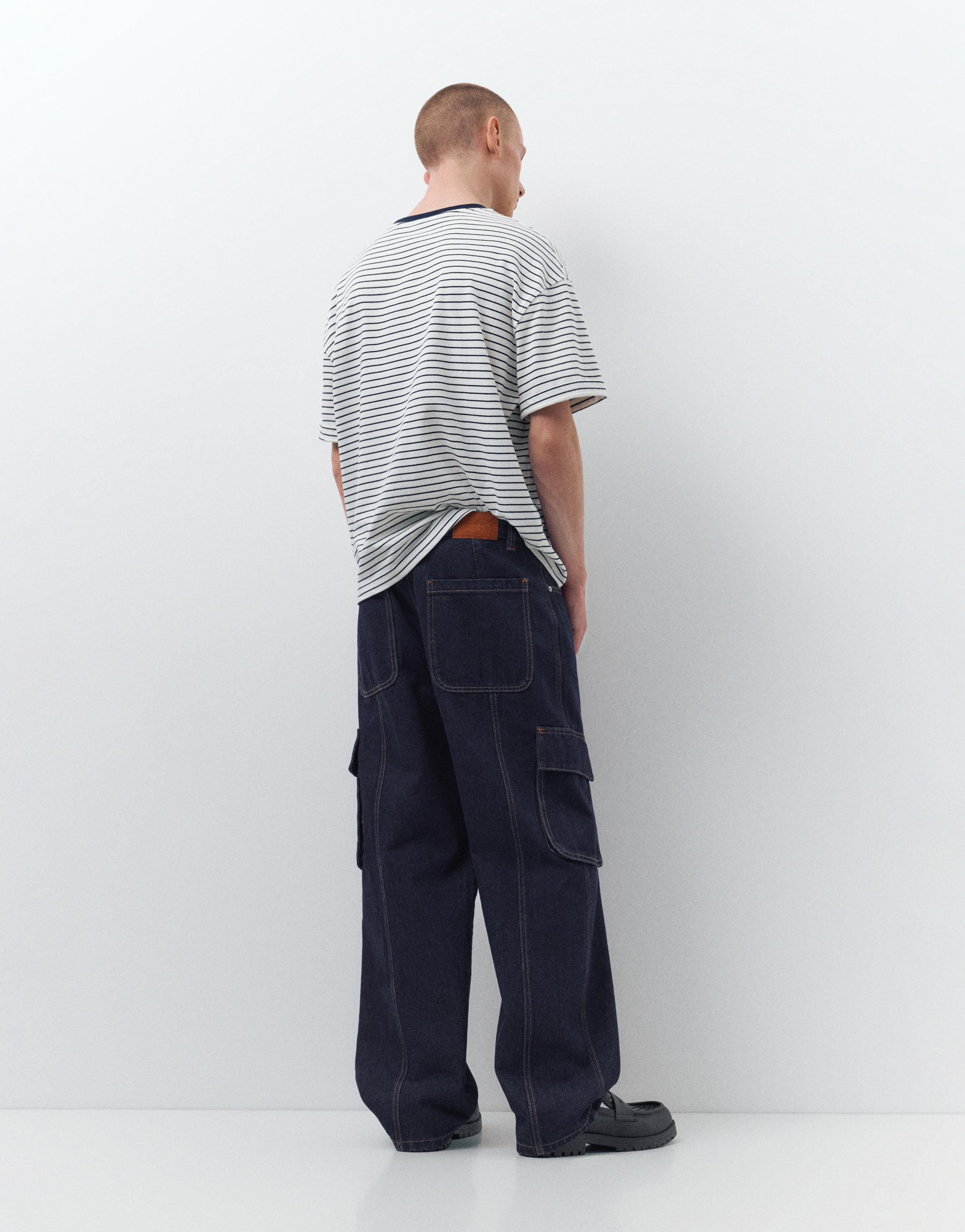 Baggy cargo jeans — Navy