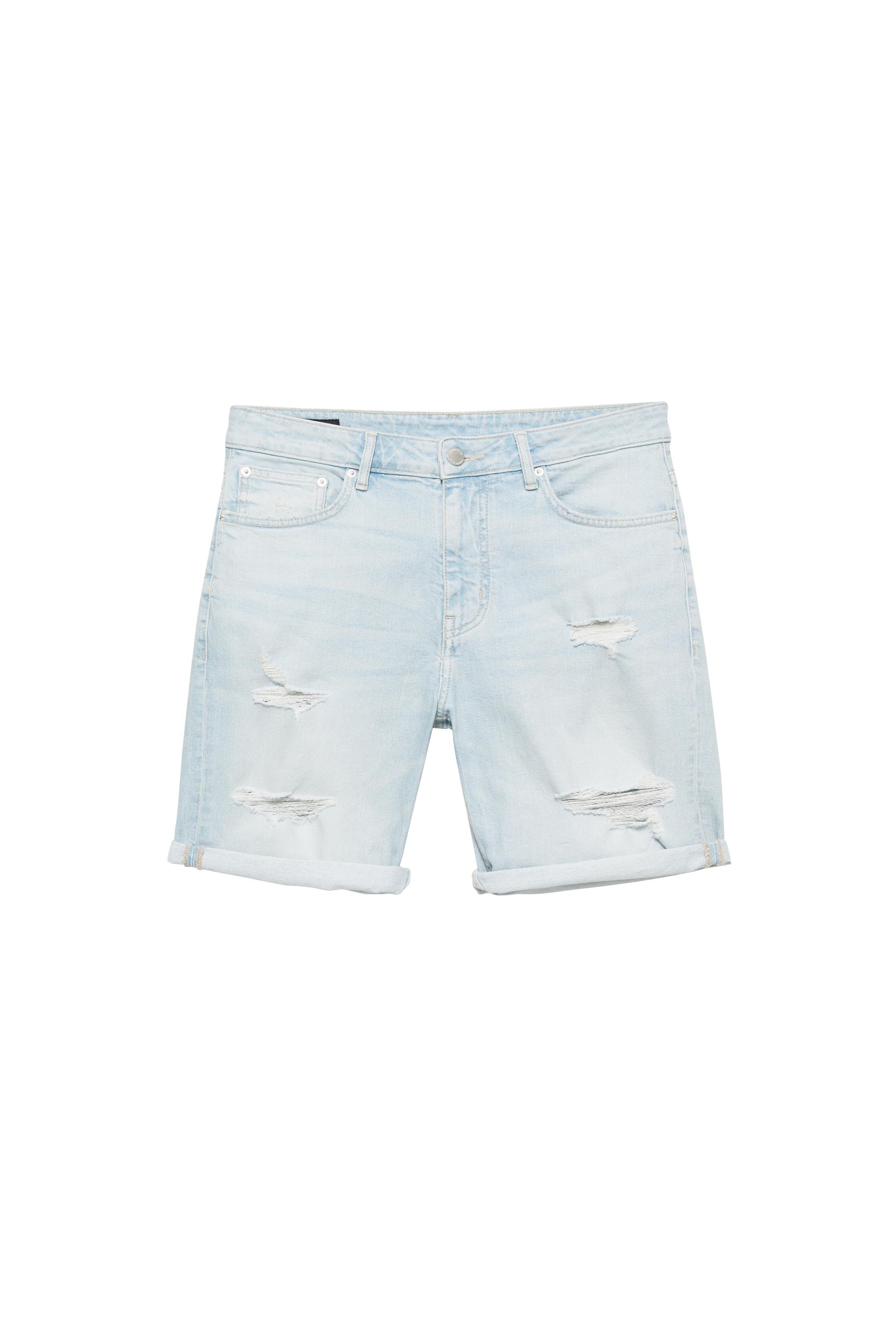 Distressed denim bermuda - Görsel 64