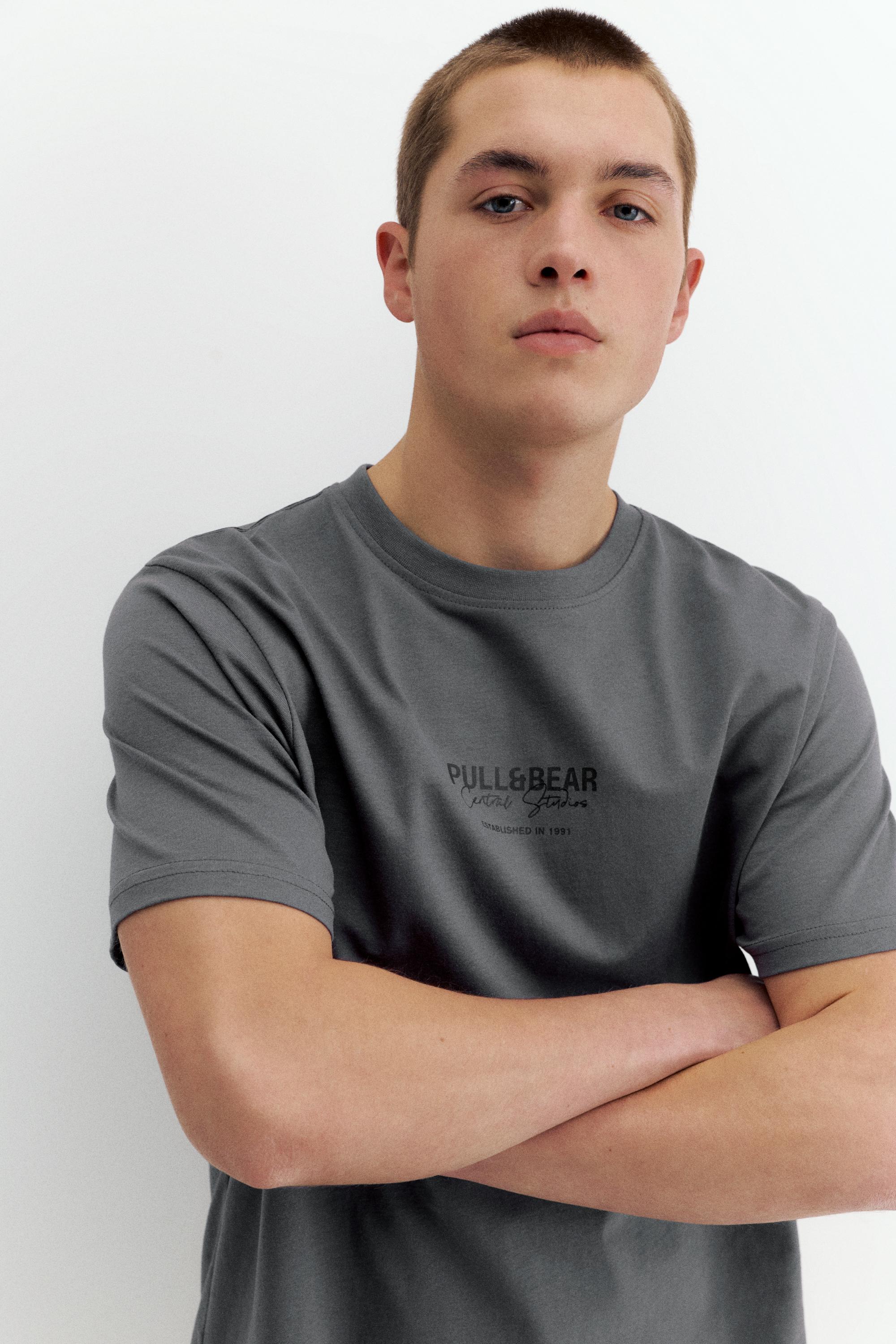 Embroidered logo T-shirt — Grey