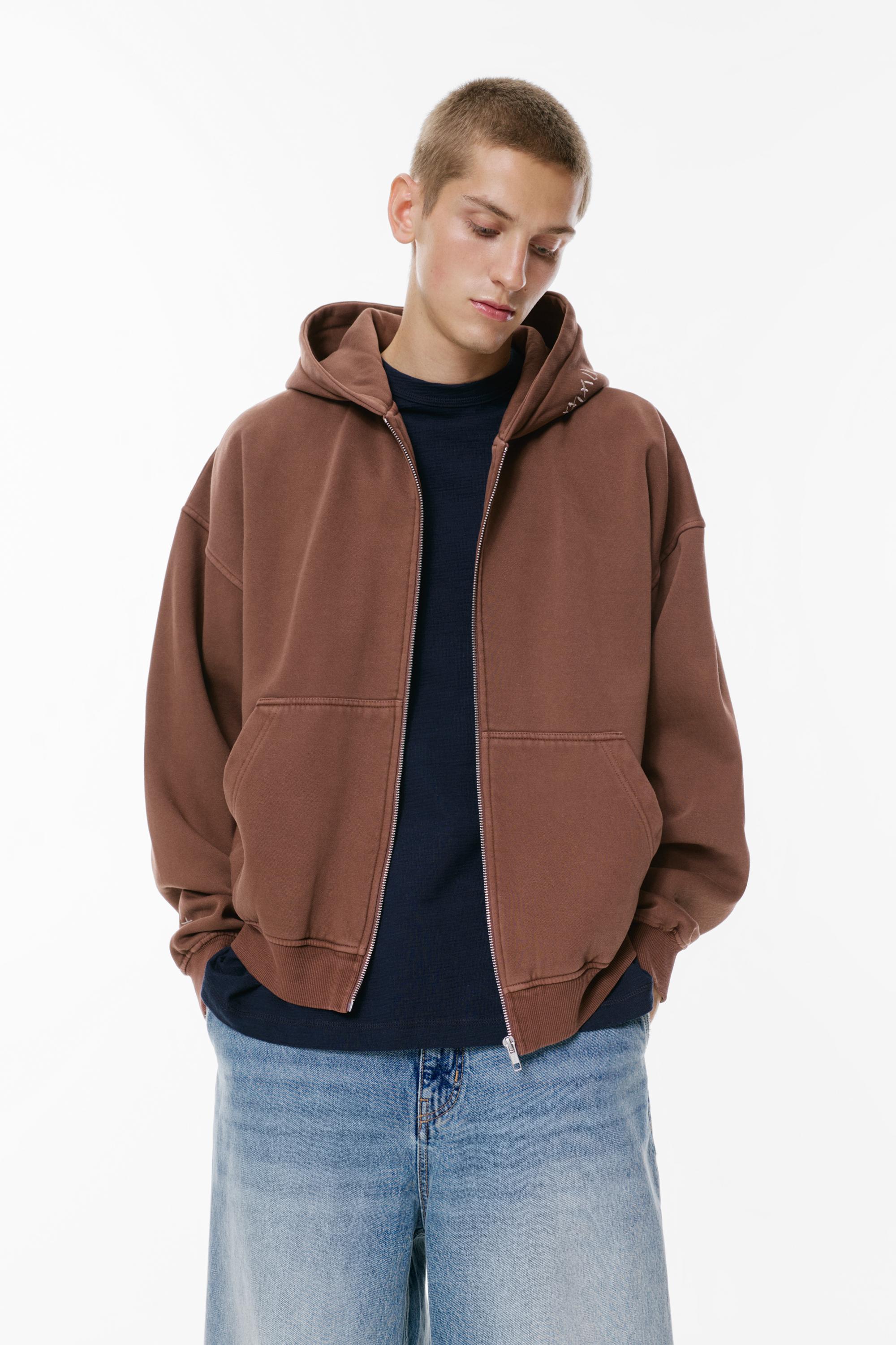 Kapuzenpullover Mit Reißverschluss Und Stickerei