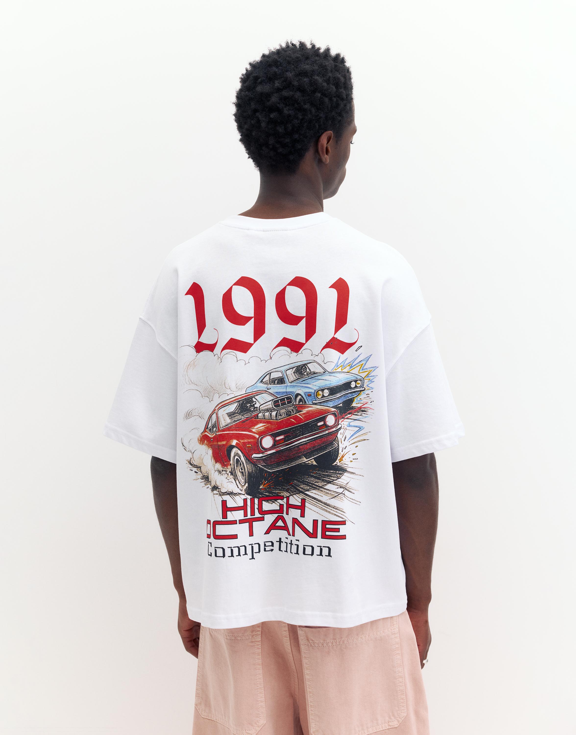 Araba grafik baskılı t-shirt - Görsel 14