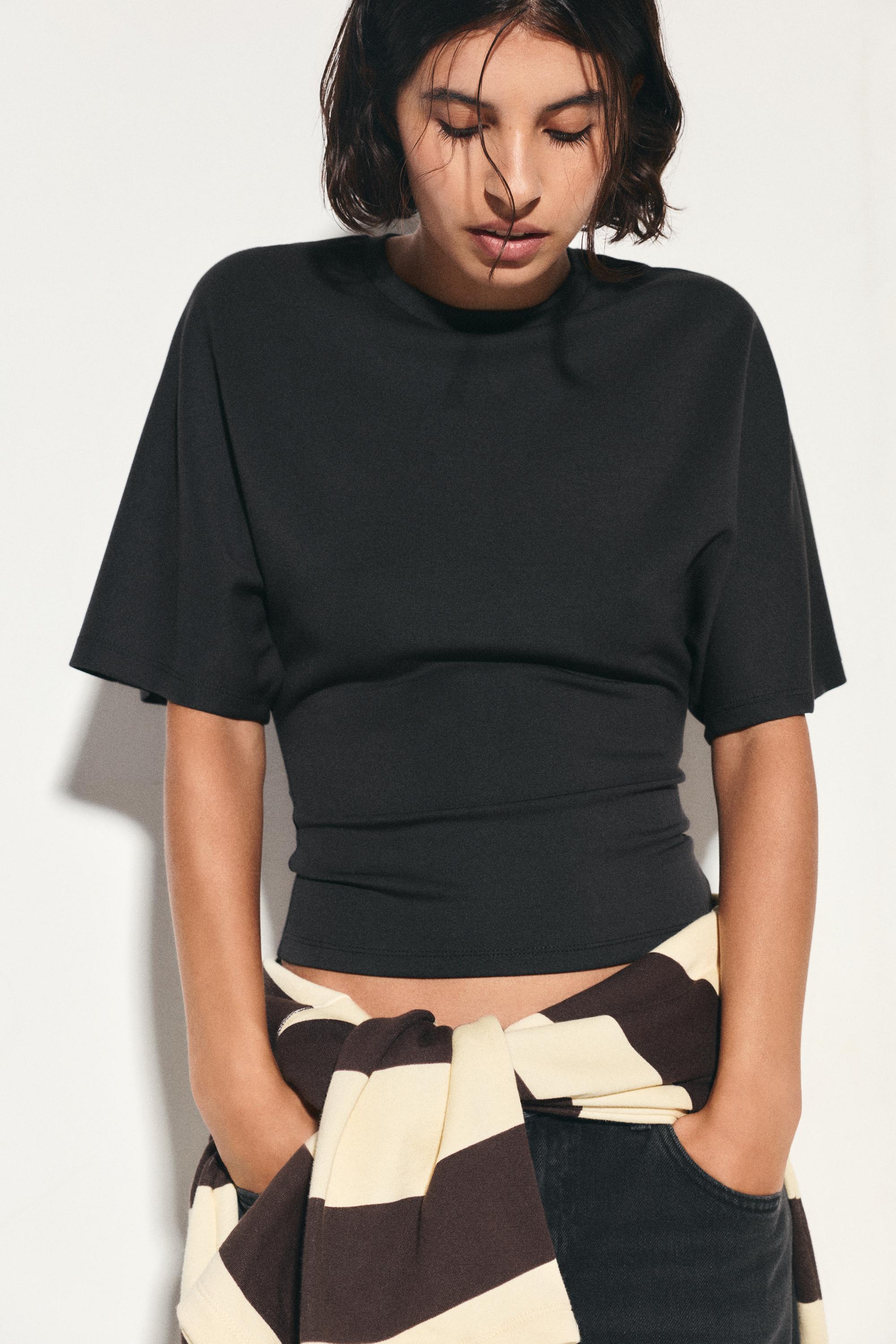 Modal batwing sleeve T-shirt — Anthracite grey