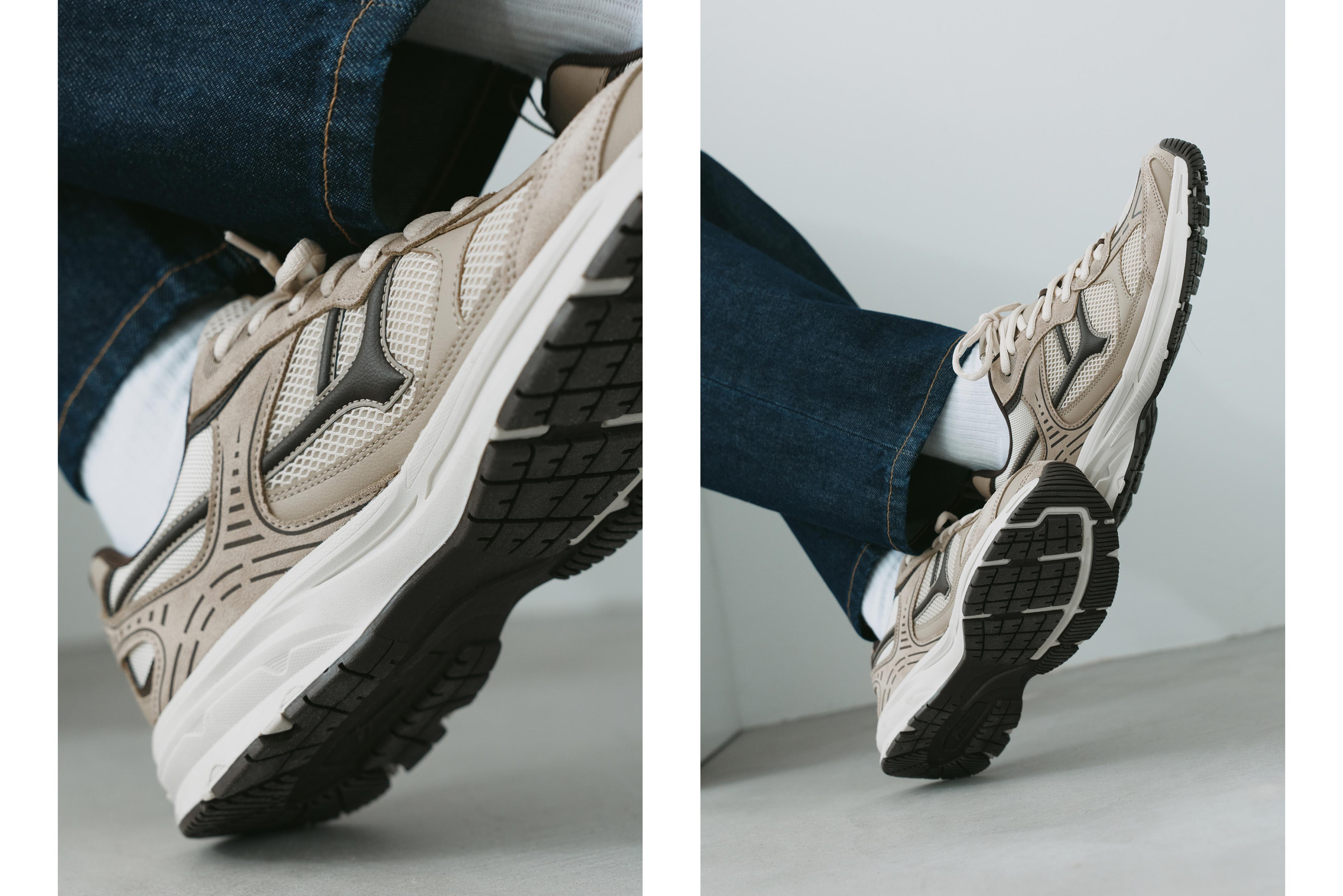 Multi-piece trainers — Ecru
