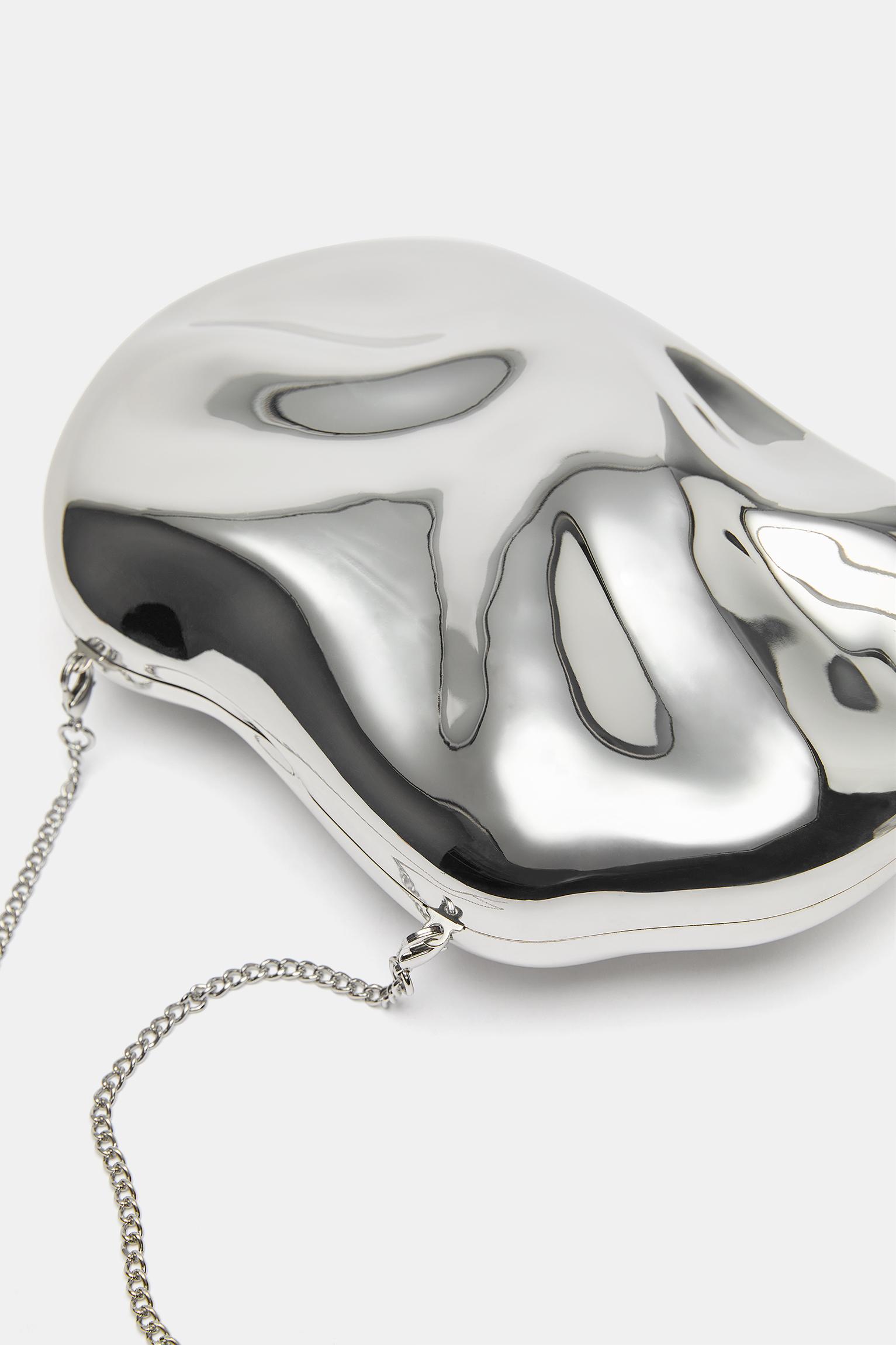 Metalik clutch çanta - Görsel 27