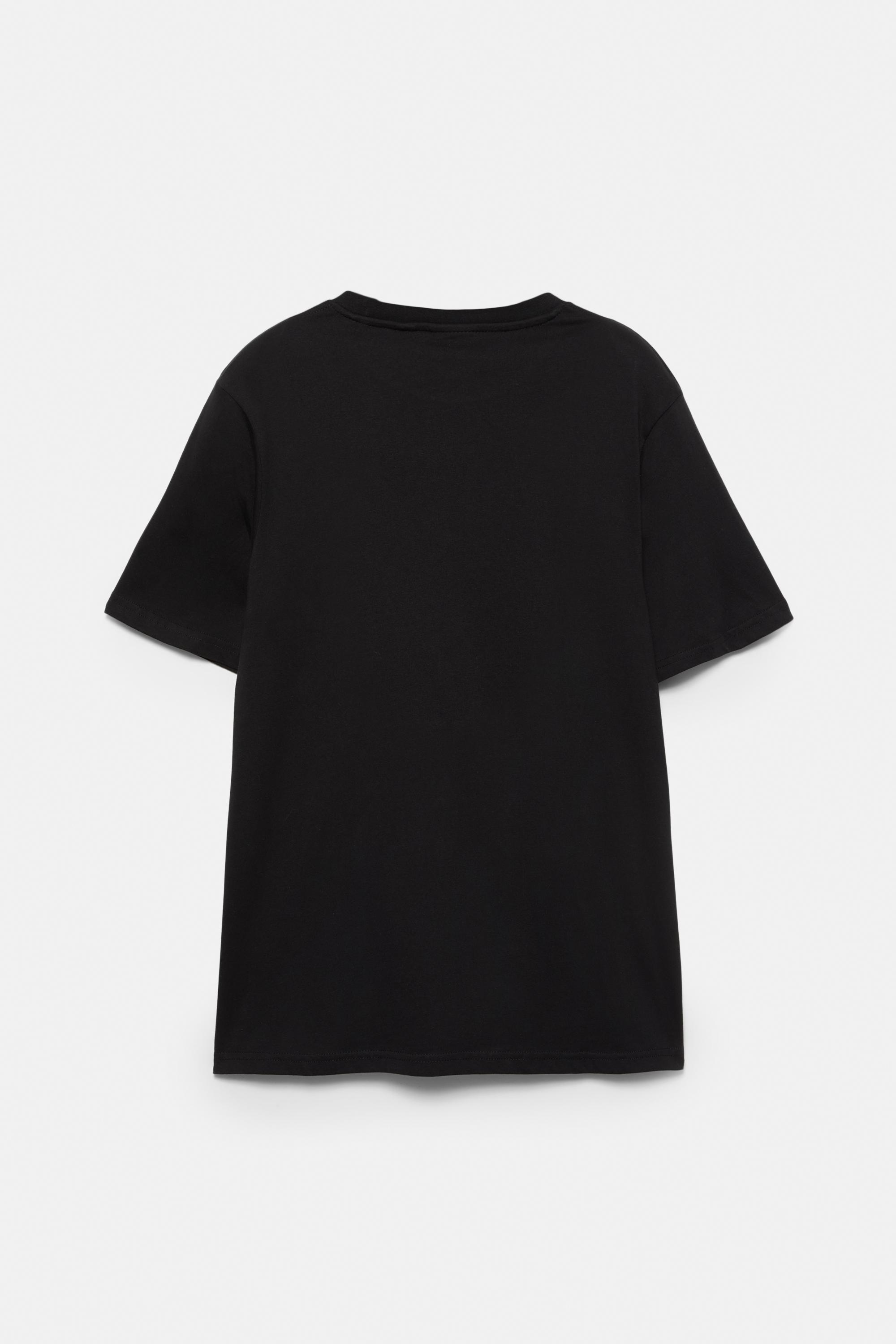 Embroidered logo T-shirt — Black