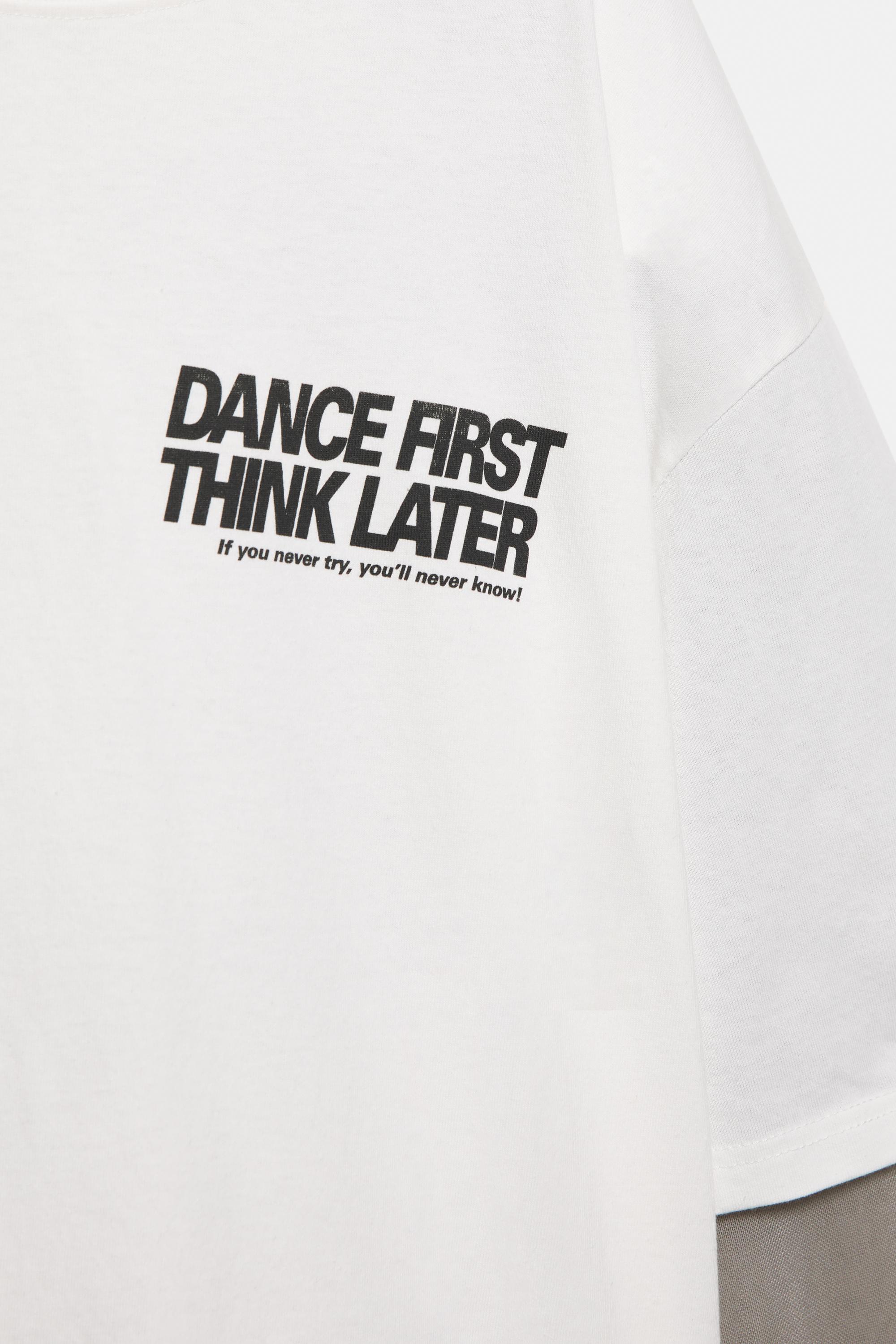 Double sleeve T-shirt with slogan — Ice