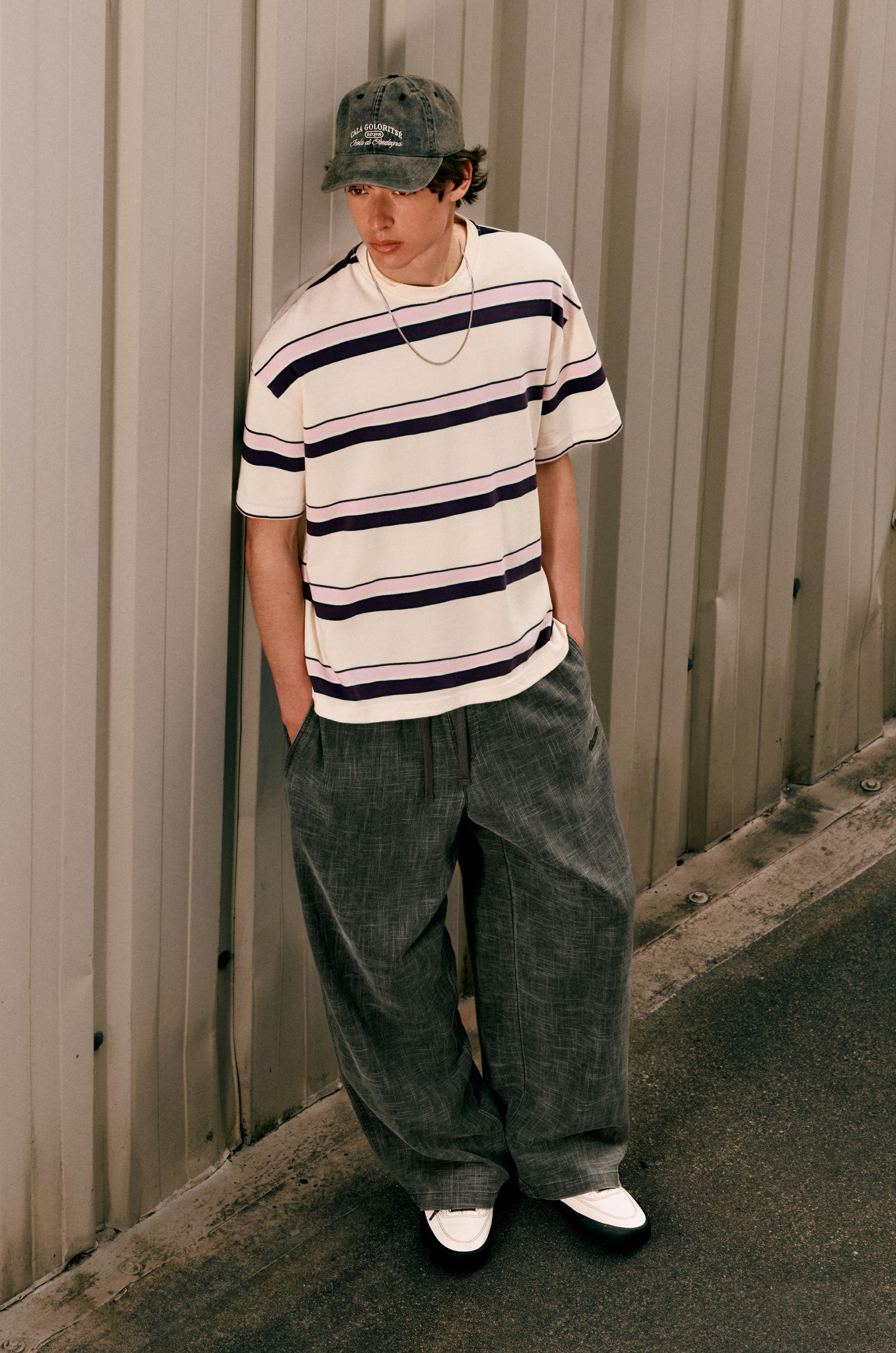 Pantaloni Jogger Misto Lino Stwd