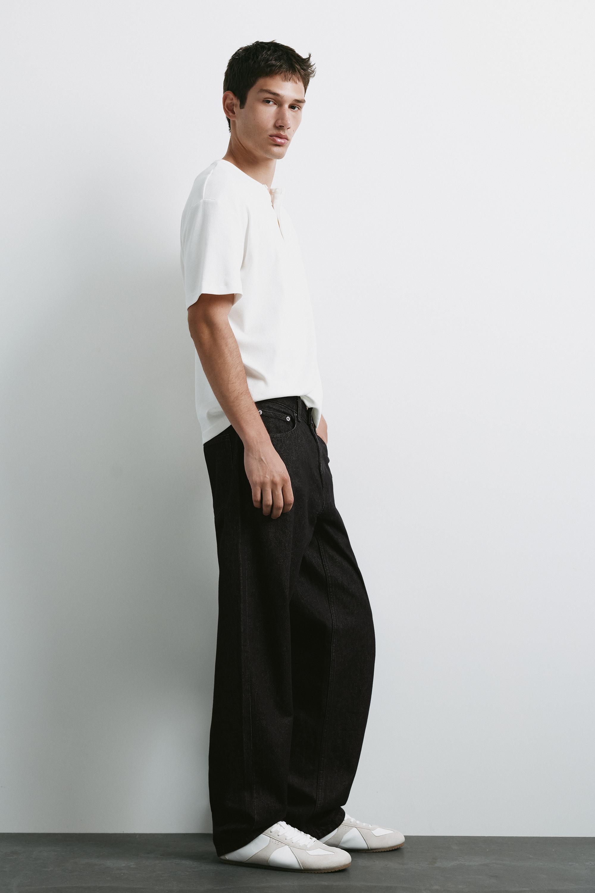 Straight-leg jeans — Black