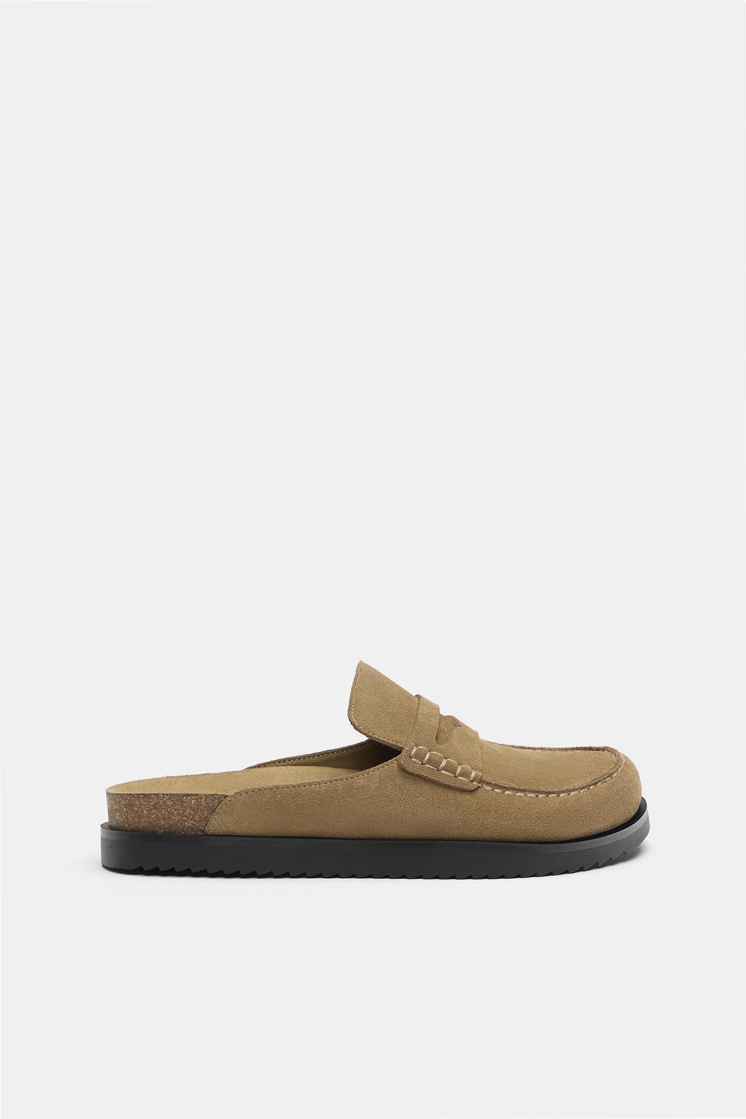 Leather clogs — Sand