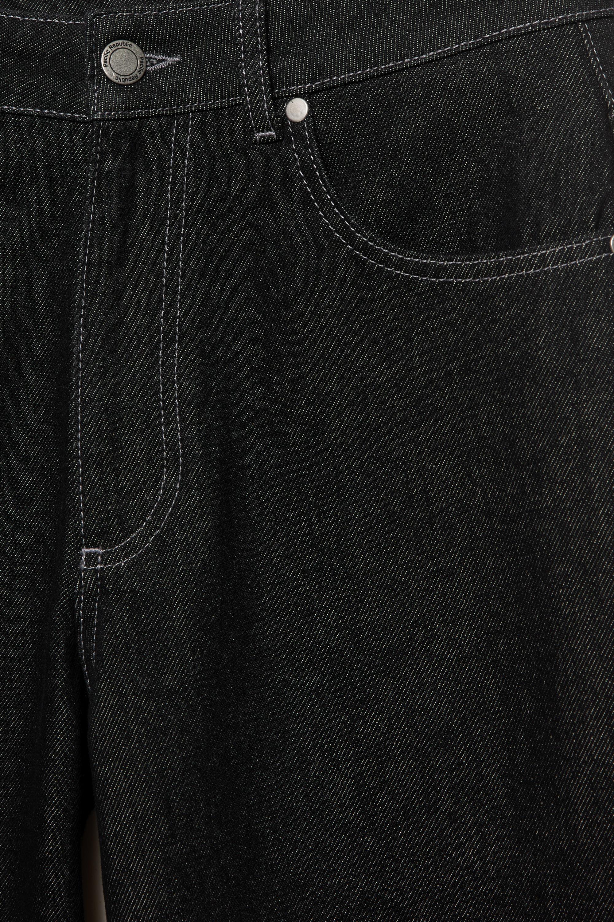 Yıldız desenli barrel jean - Görsel 8