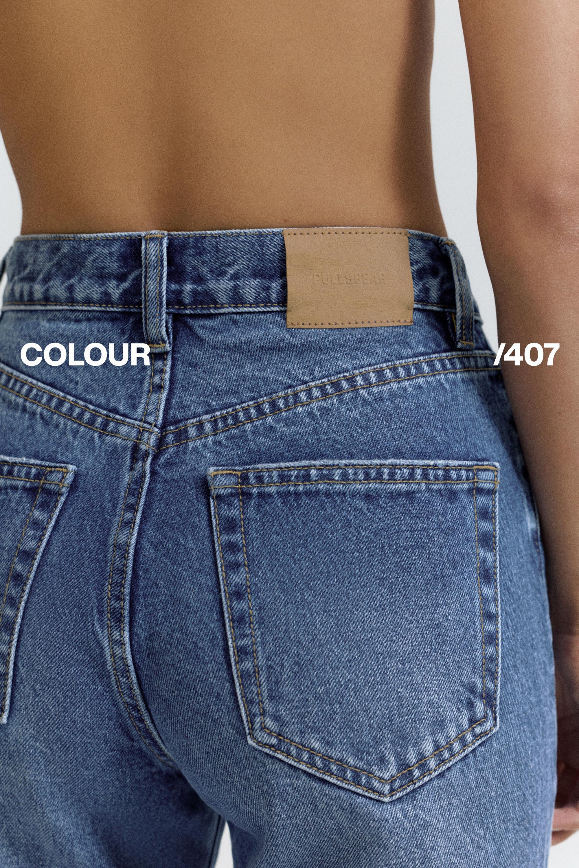 High-waist mom jeans — Dark blue