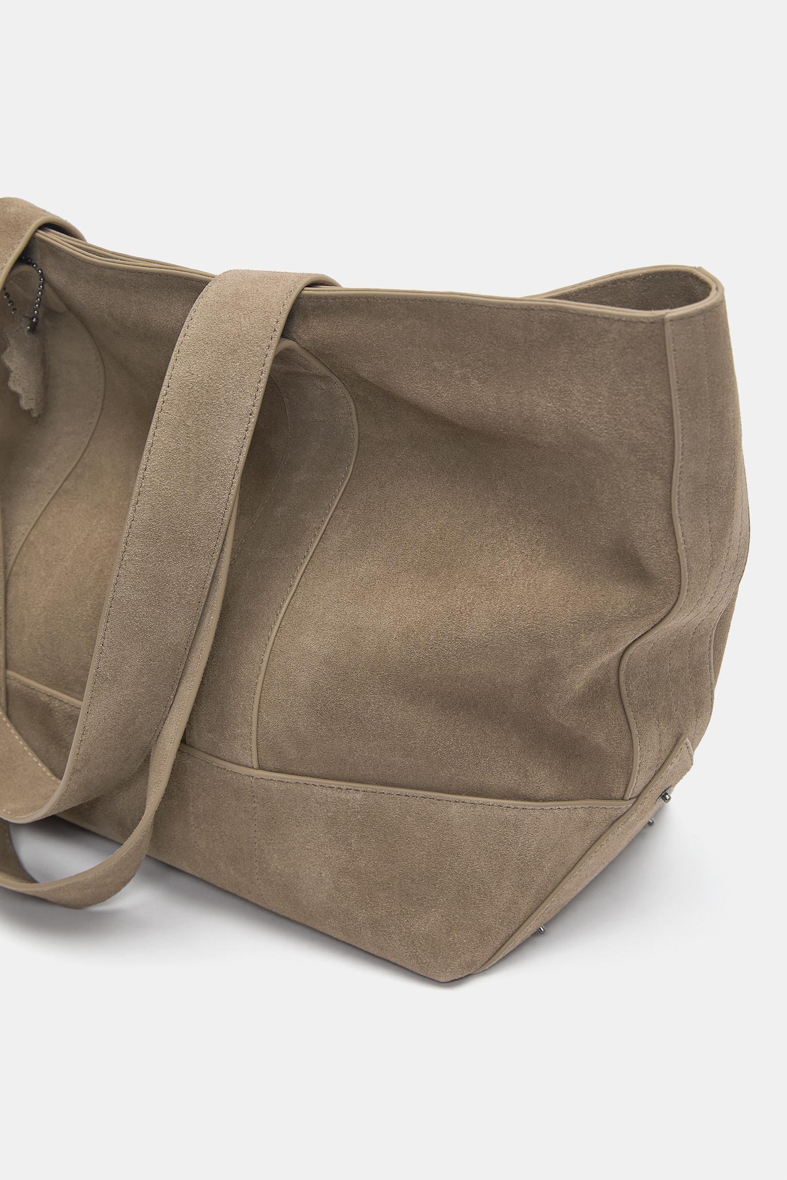 Deri shopper çanta - Görsel 7