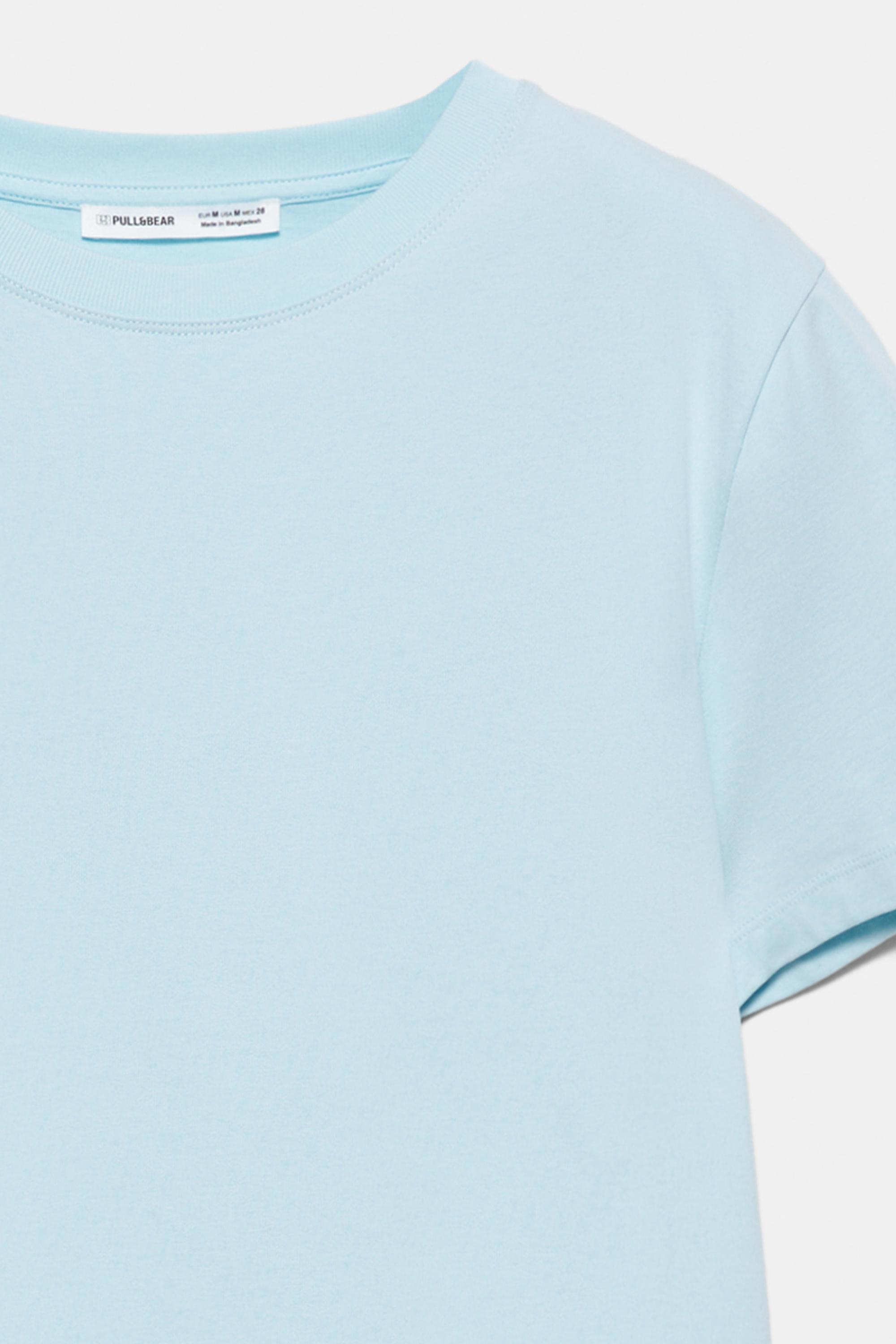 Short sleeve T-shirt 100% cotton — Sky blue