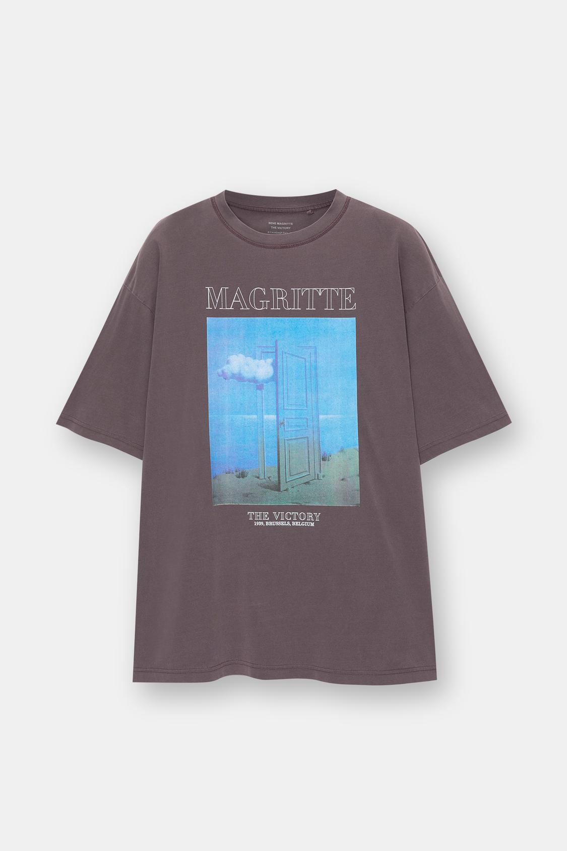 Magritte door T-shirt - pull&bear