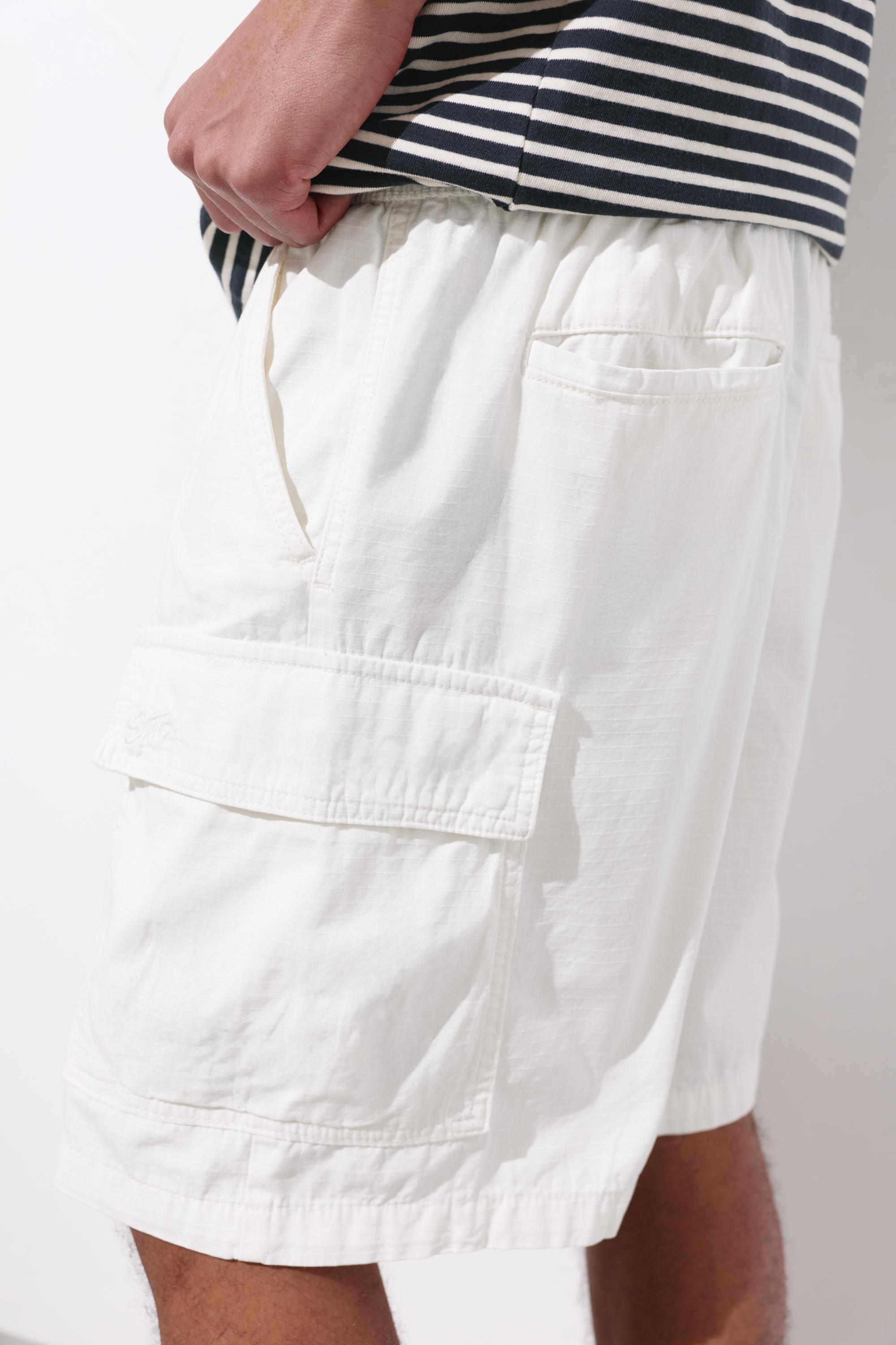 Ripstop cargo Bermuda shorts — Off white
