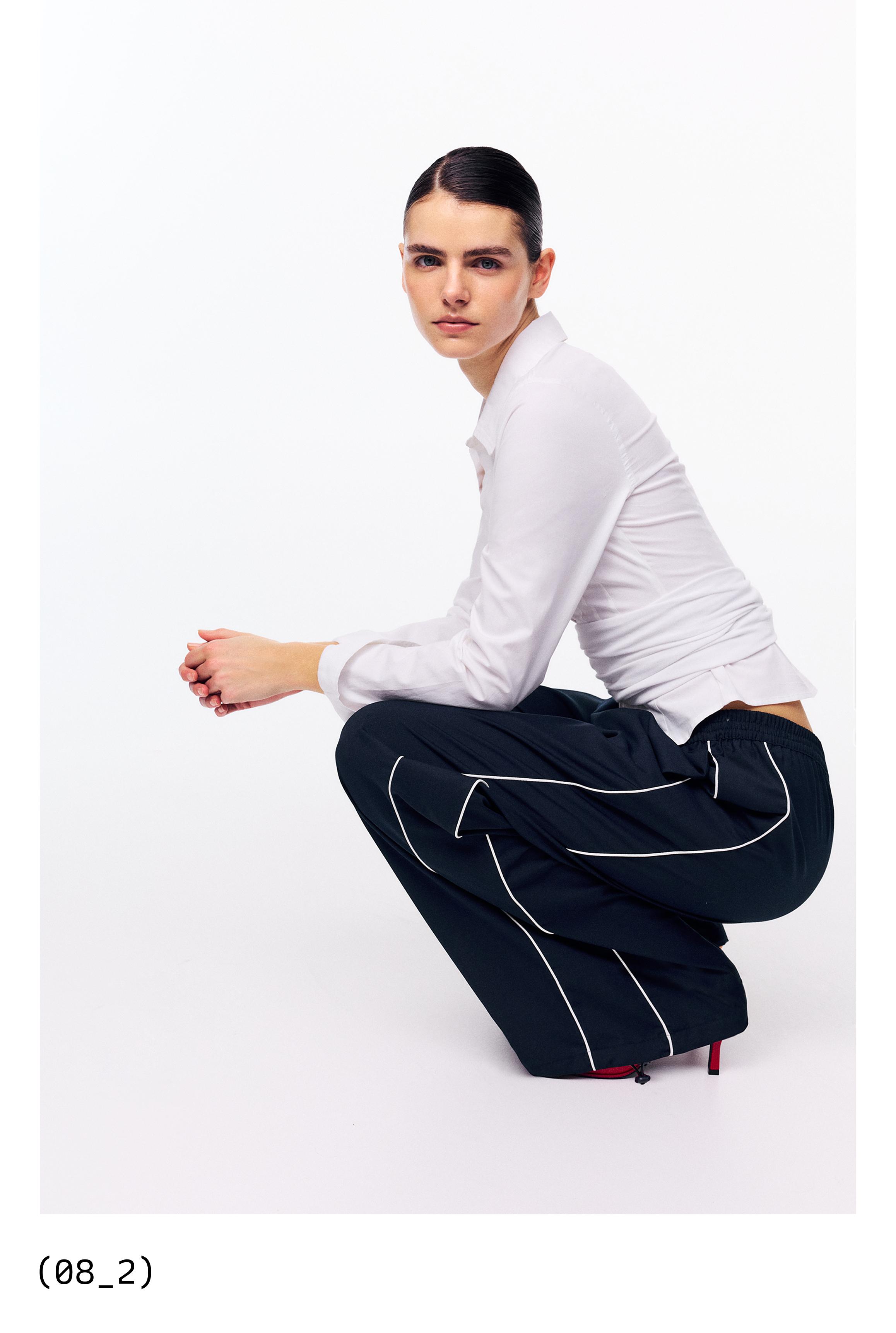 Contrast tracksuit trousers — Navy