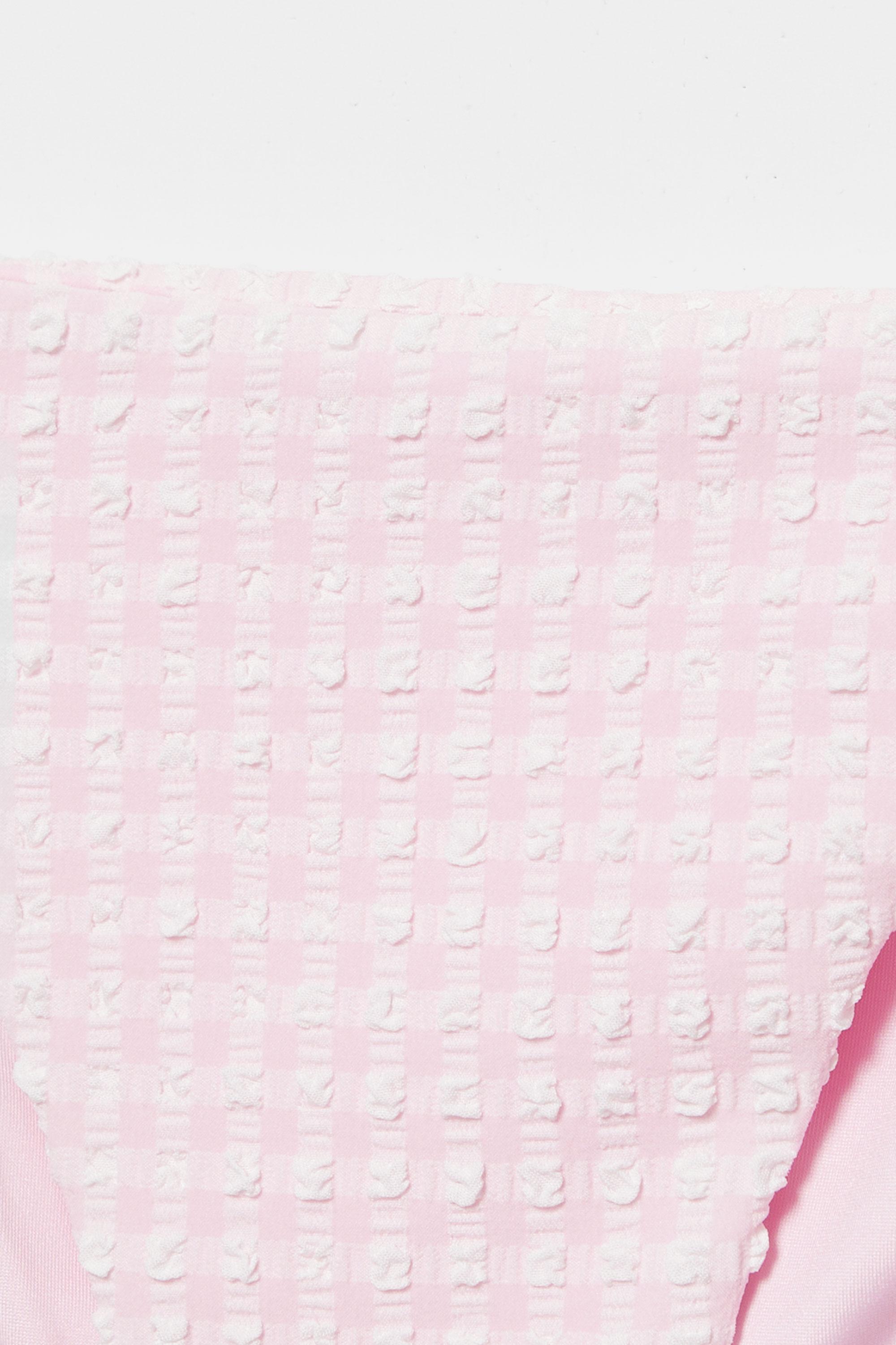 Gingham bikini bottoms — Pink