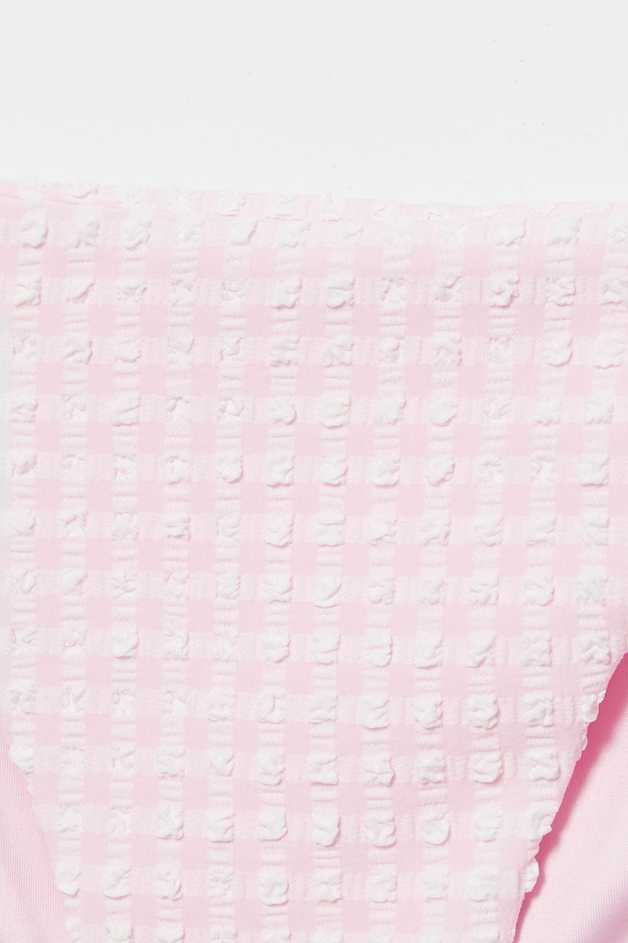 Gingham bikini bottoms — Pink