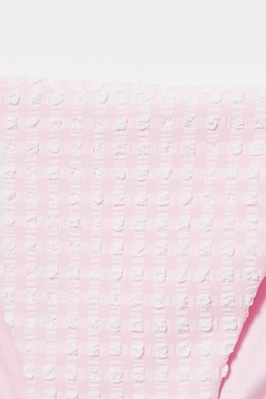Gingham bikini bottoms — Pink 4