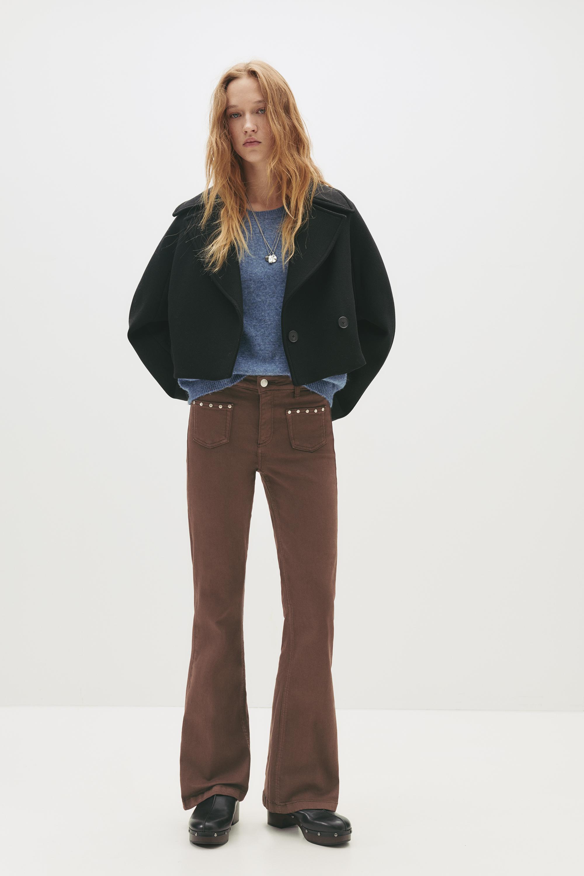 Bootcut-Jeans Mit Nieten