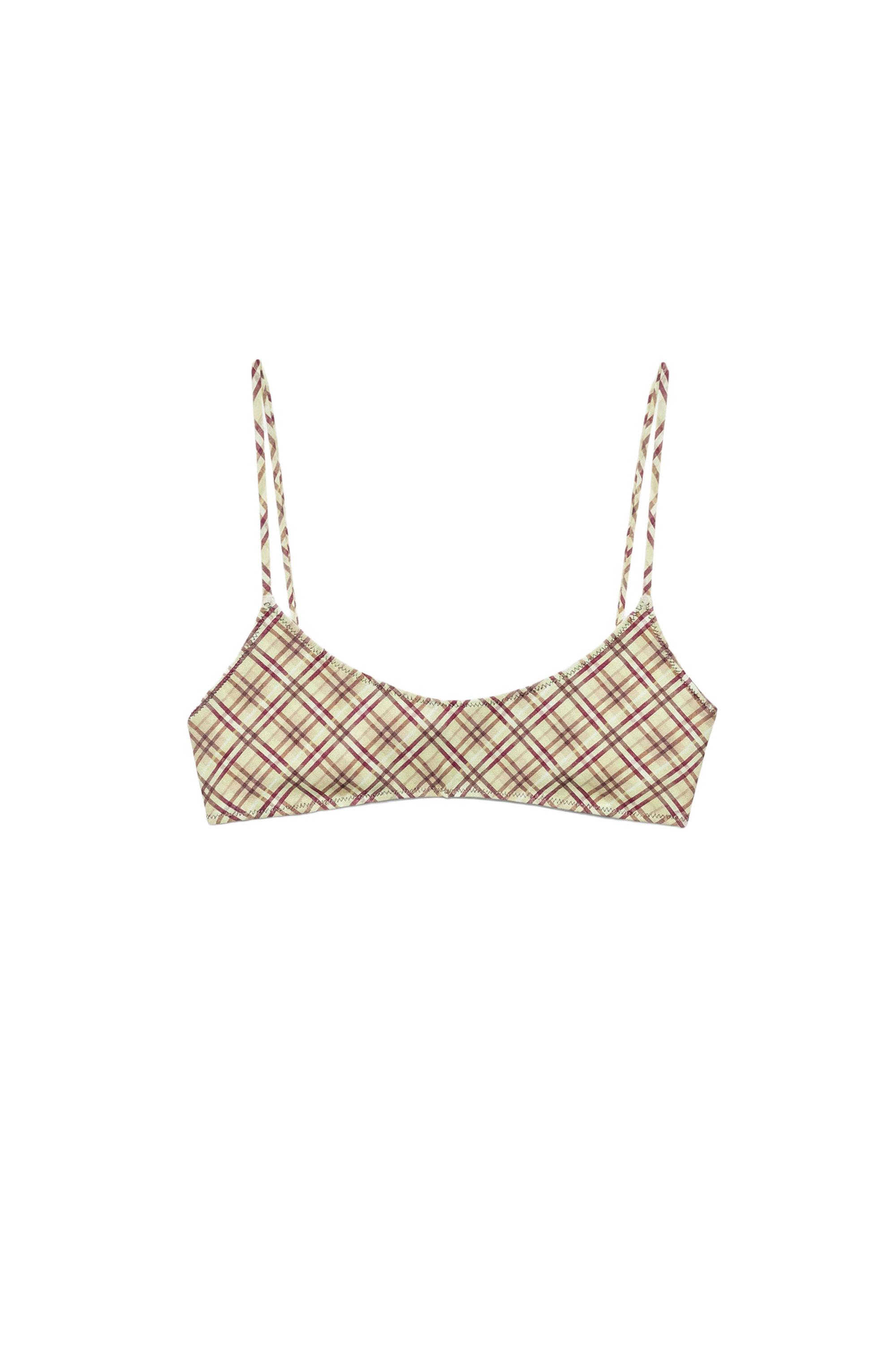 Pull&Bear Kareli bikini üstü görsel 4