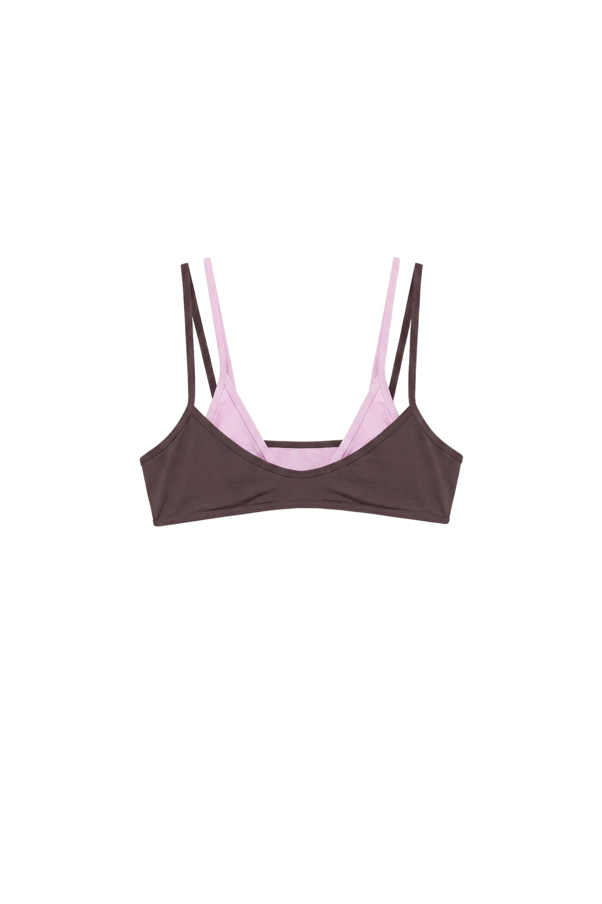 Çift görünümlü bikini üstü