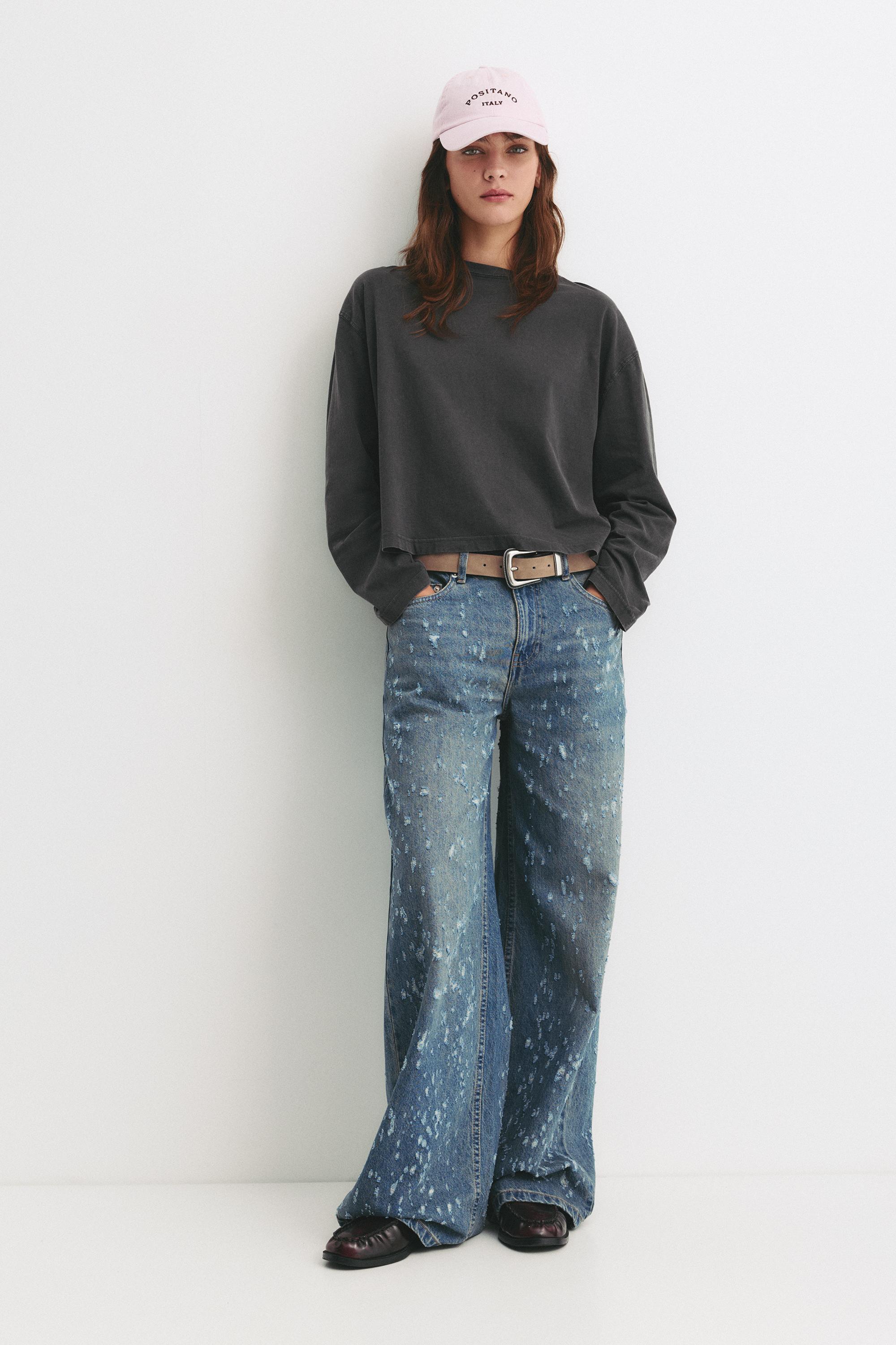 Uzun kollu boxy t-shirt - Görsel 6