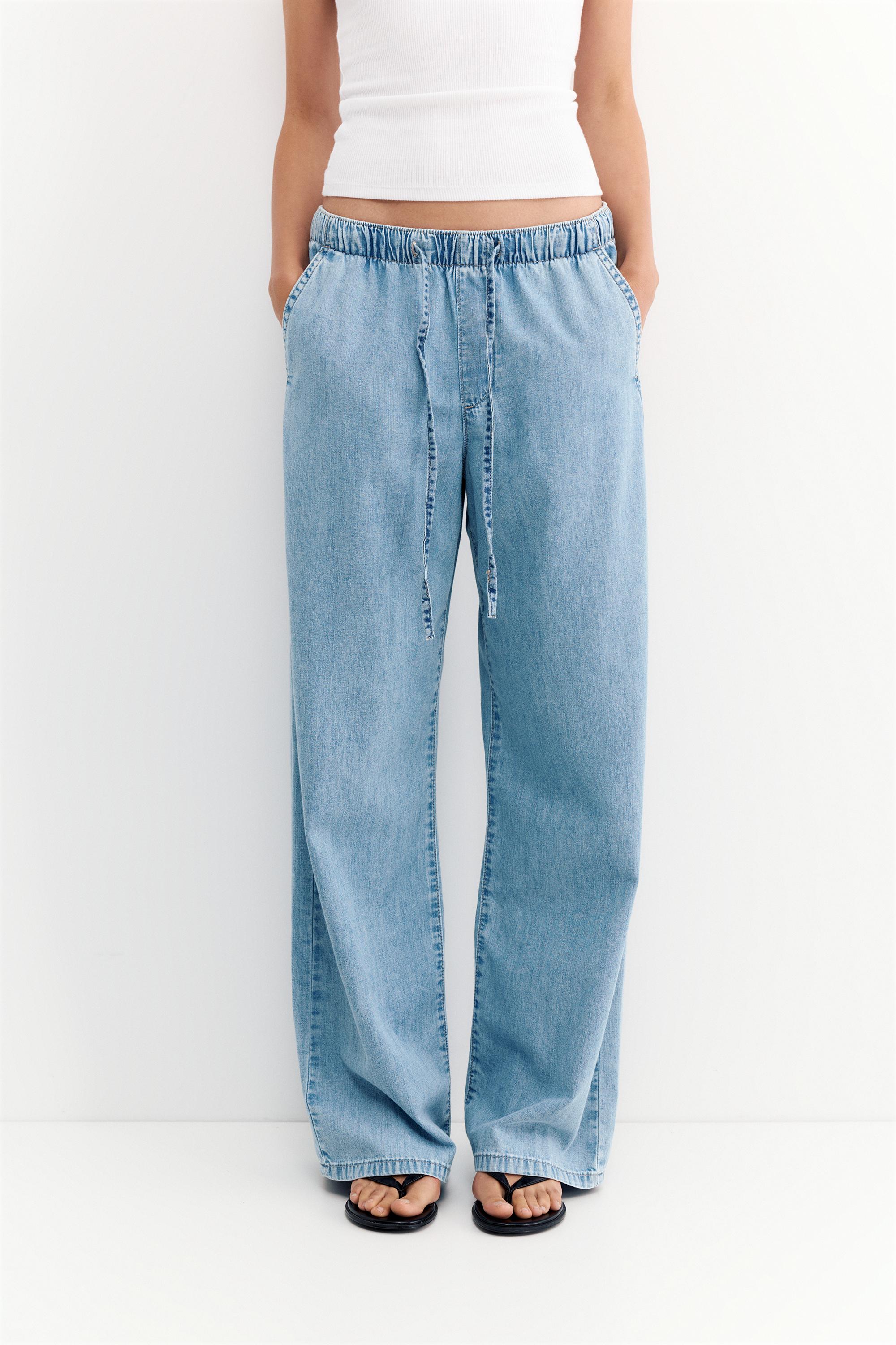 Low-rise jogger jeans — Pale blue