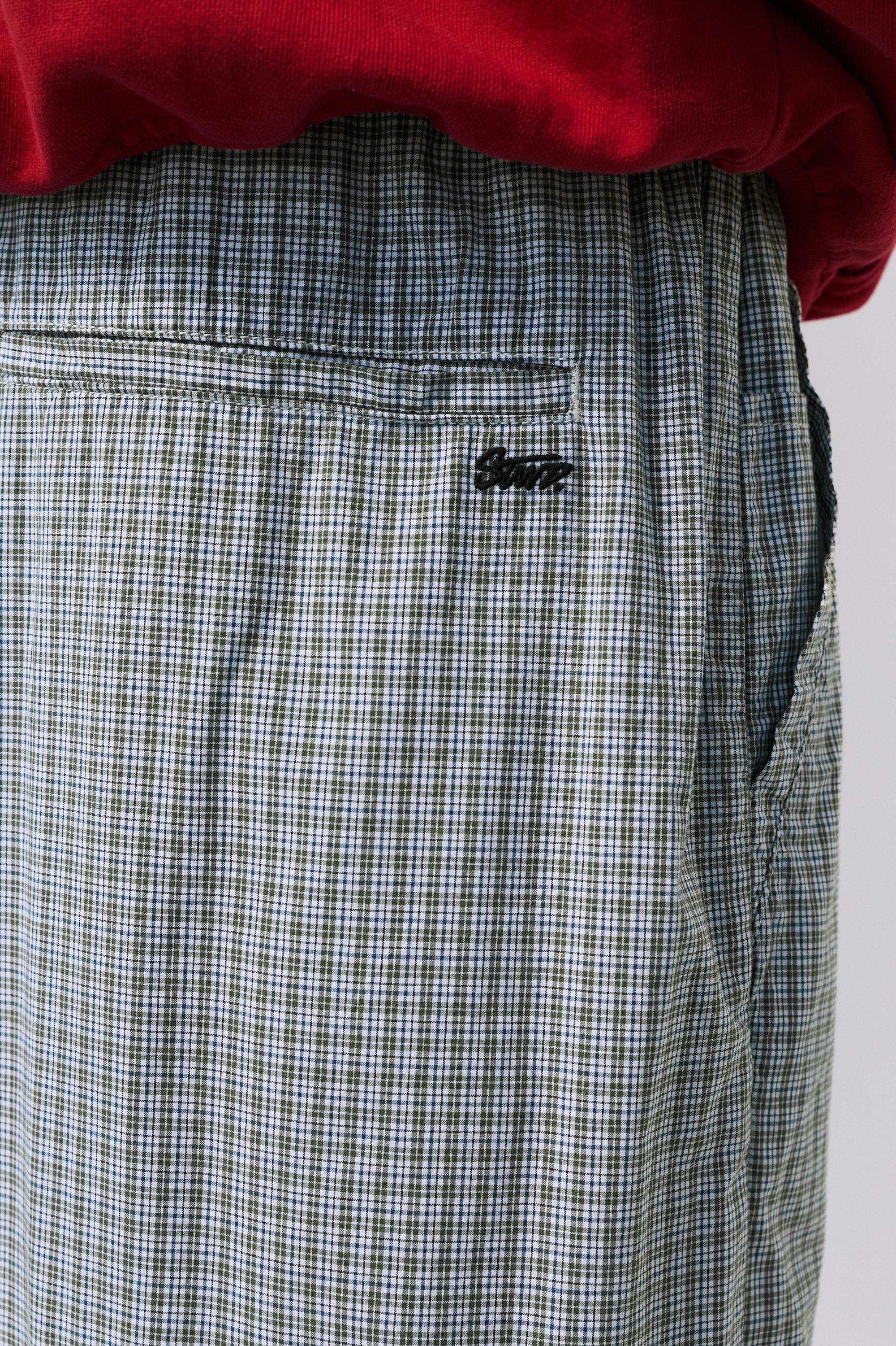 Checked jogging trousers — Blue/White