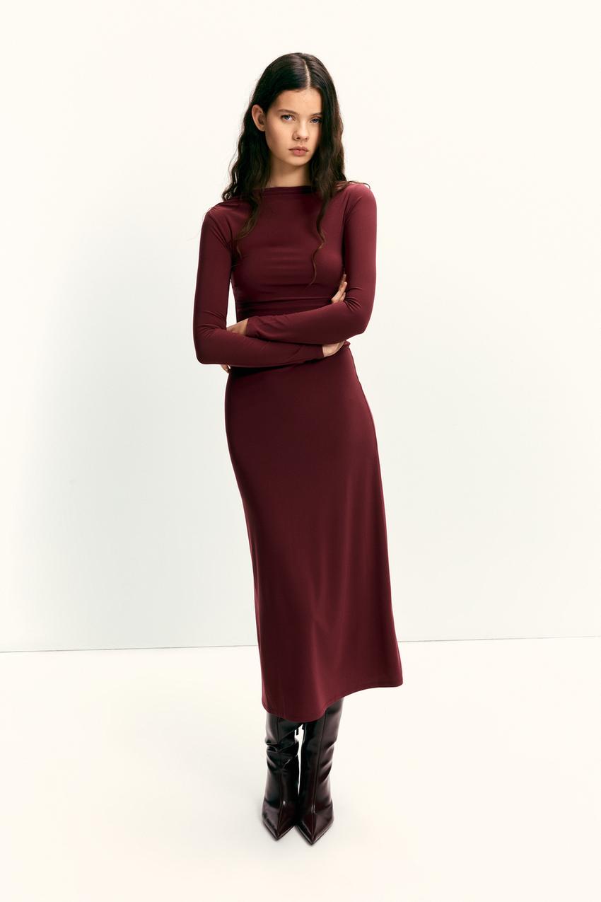 Draped Soft Midi Dress