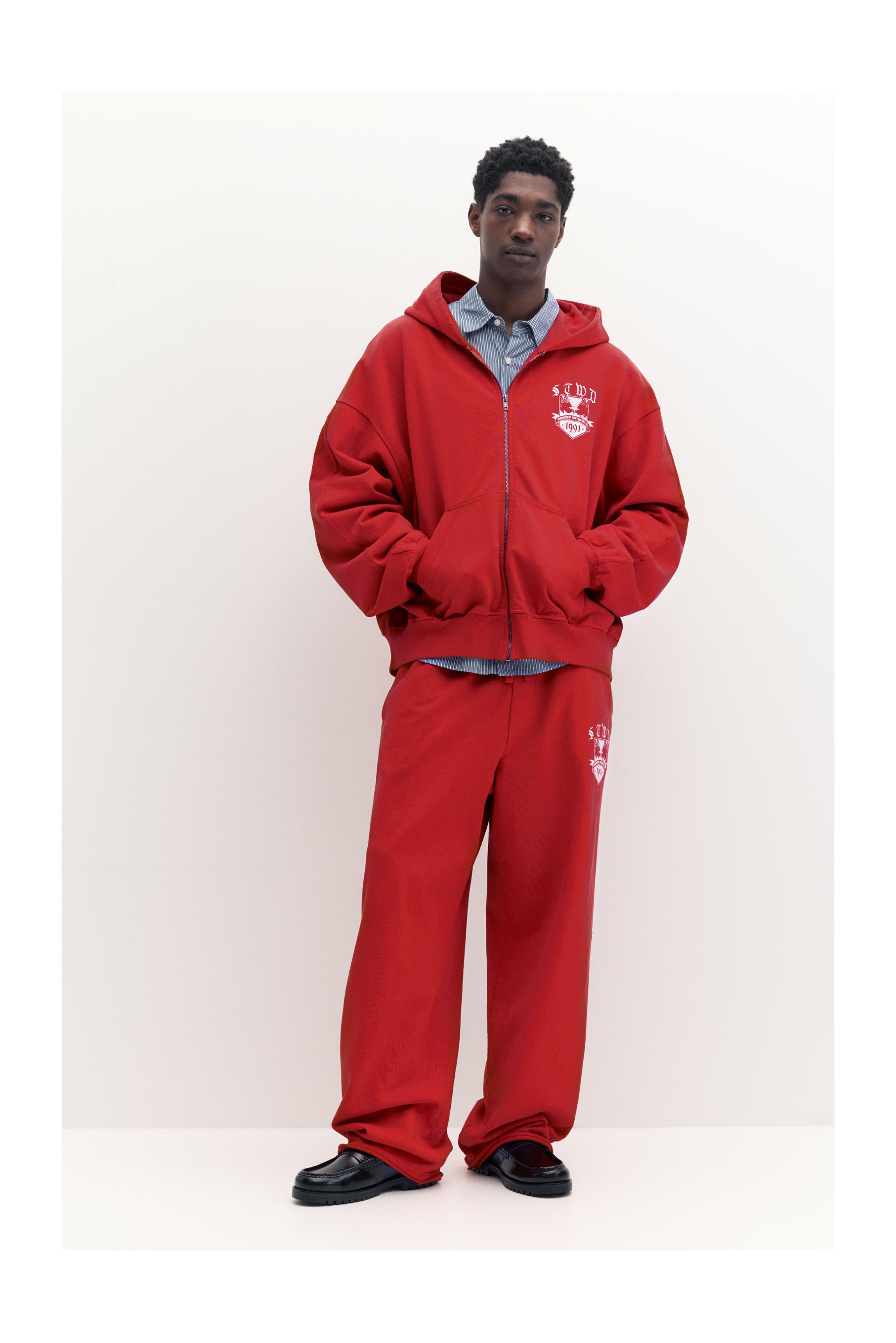 STWD varsity tracksuit trousers — Red