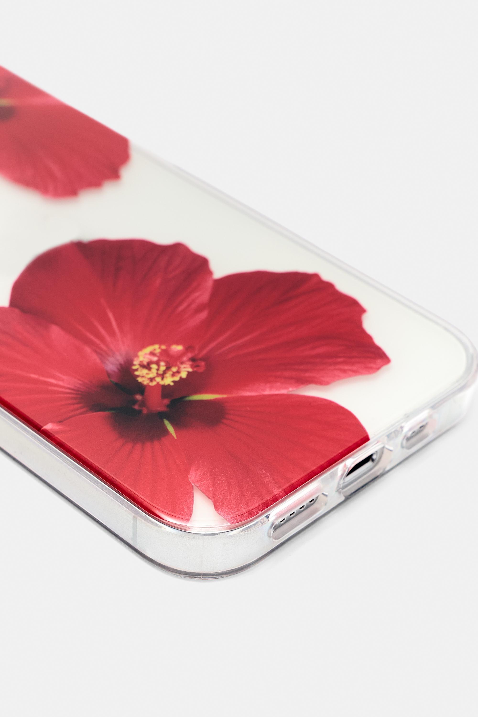 Hibiskus çiçekli iPhone kılıfı - Görsel 4