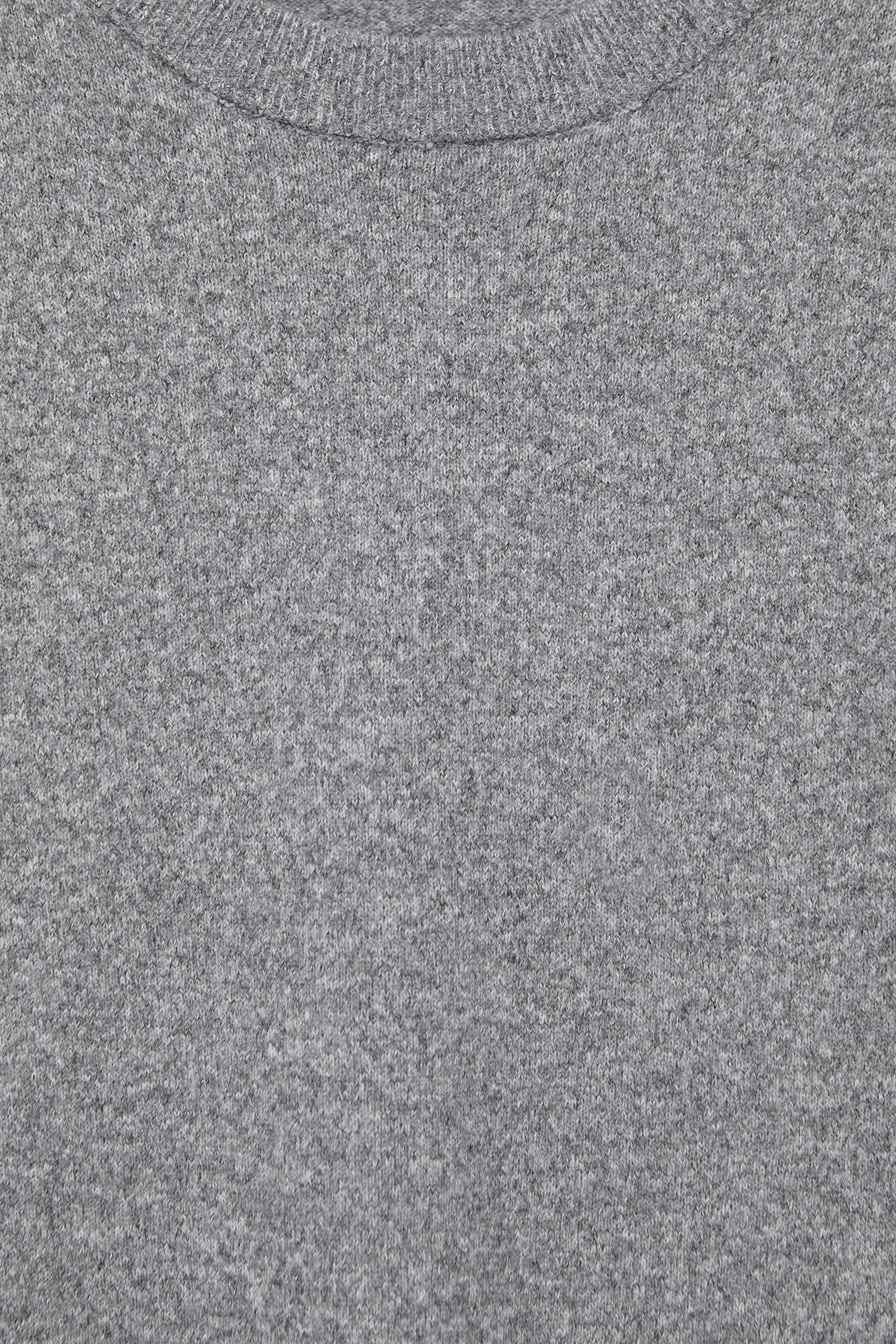 Basic soft knit jumper — Grey marl