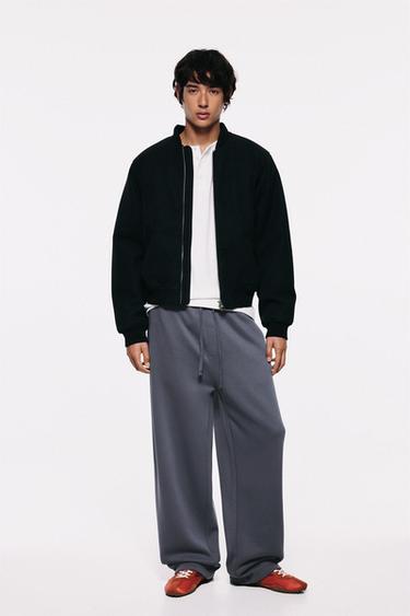 Basic baggy tracksuit bottoms — Grey blue 1