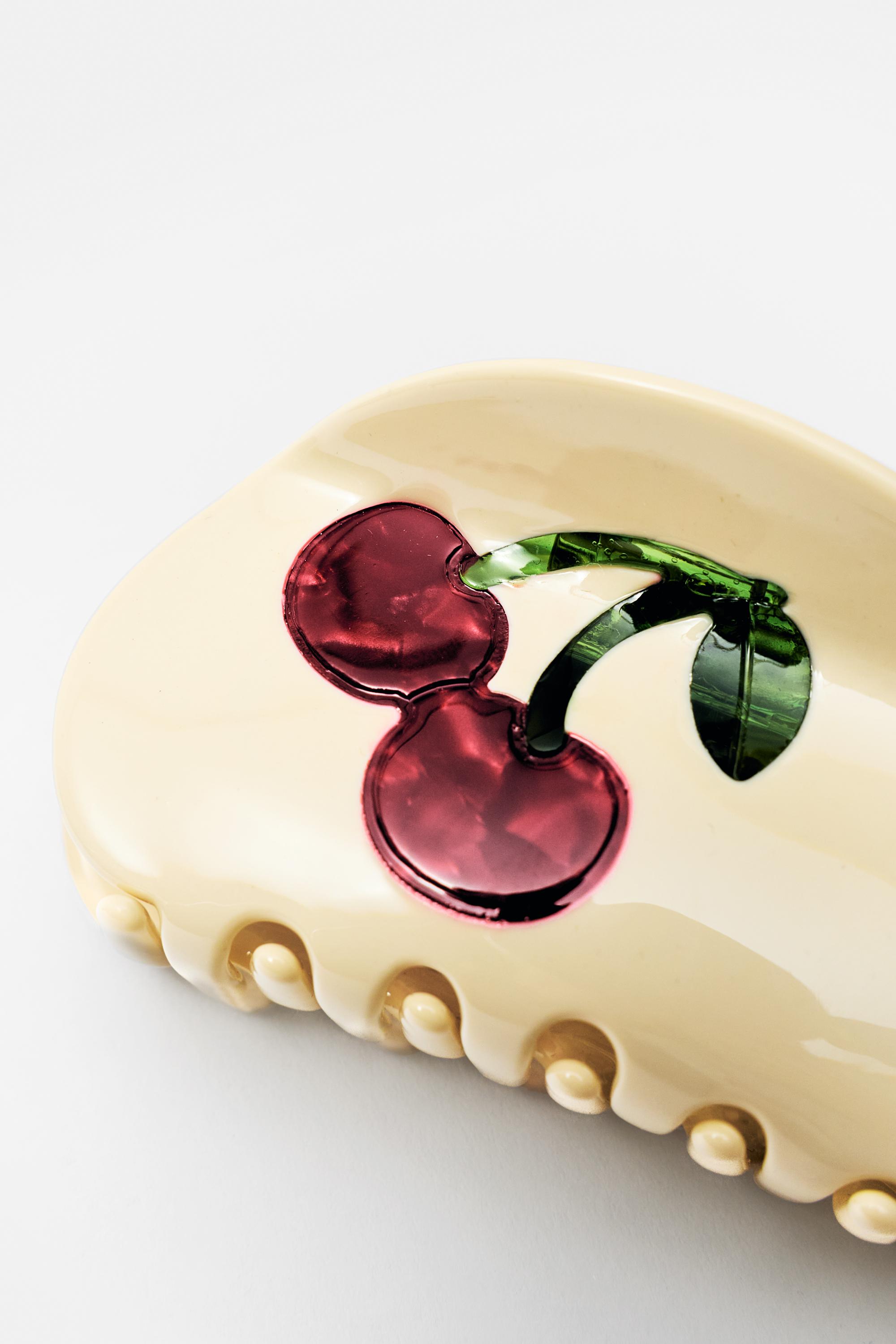 Kiraz desenli kavisli saç tokası - Görsel 7