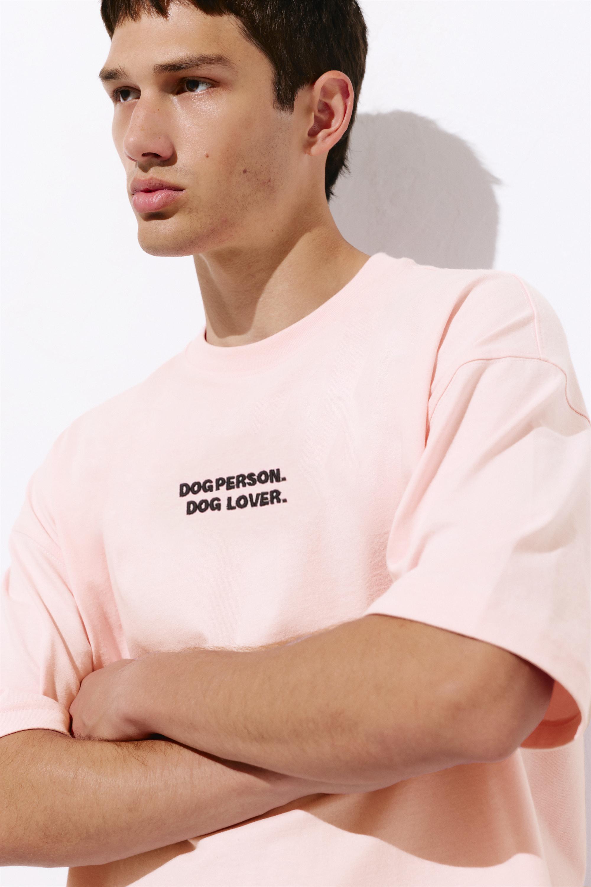 Dog Person graphic T-shirt — Pink