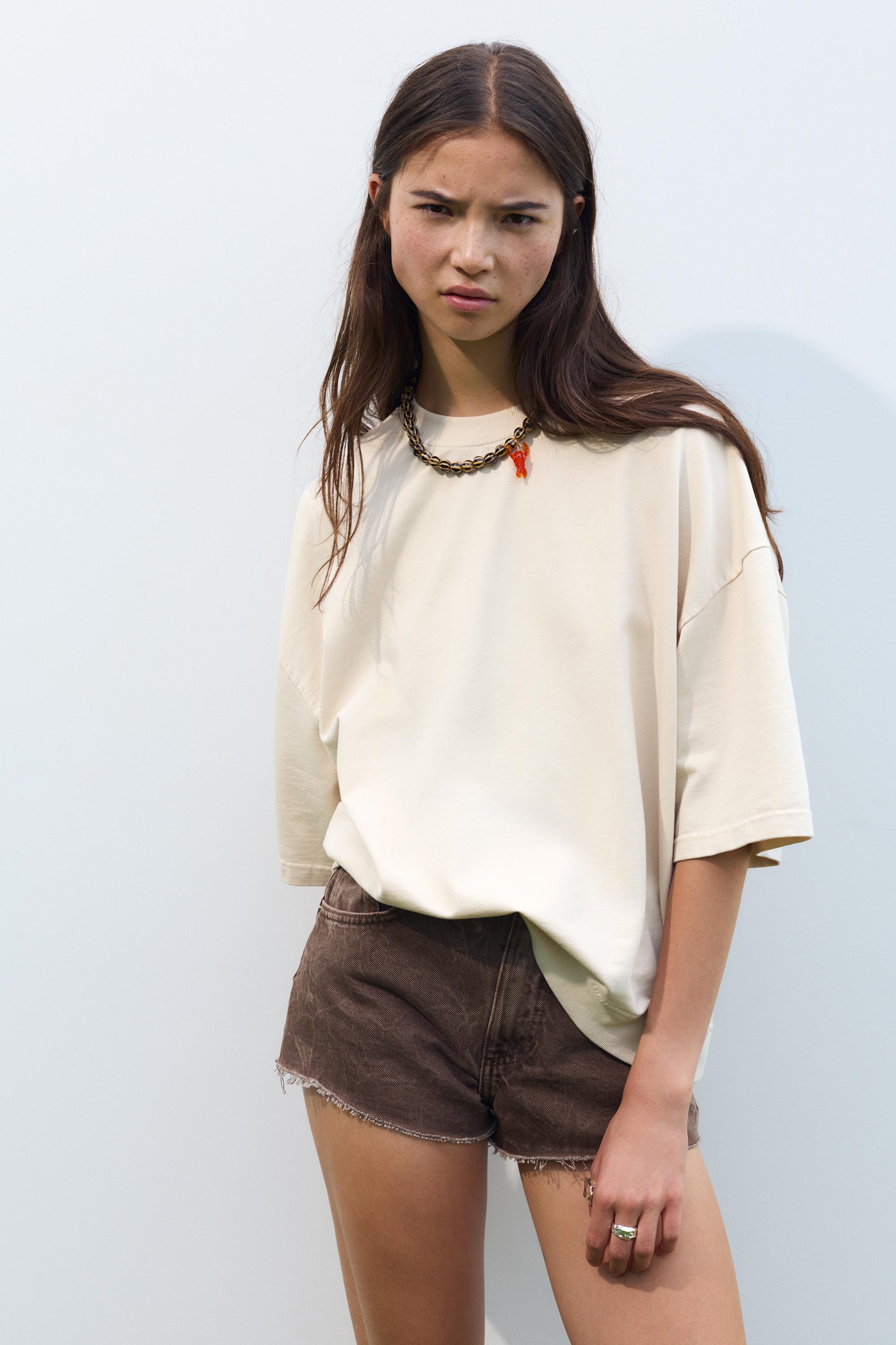 Oversize-Sweatshirt Mit Kurzen Ärmeln