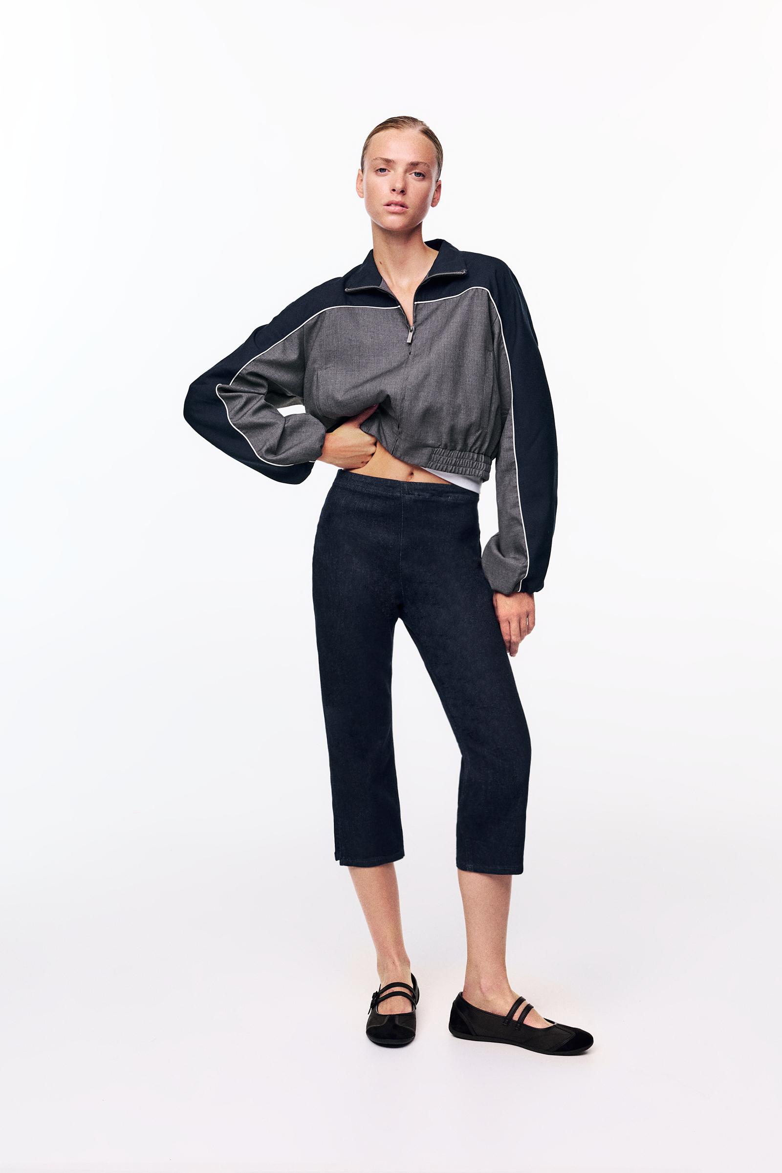 Seamless capris jeans — Navy