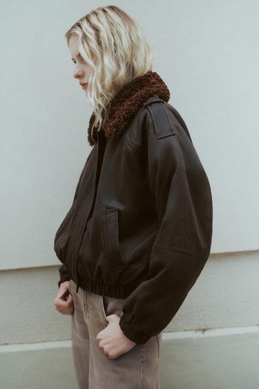 Waxed bomber jacket — Dark brown 2
