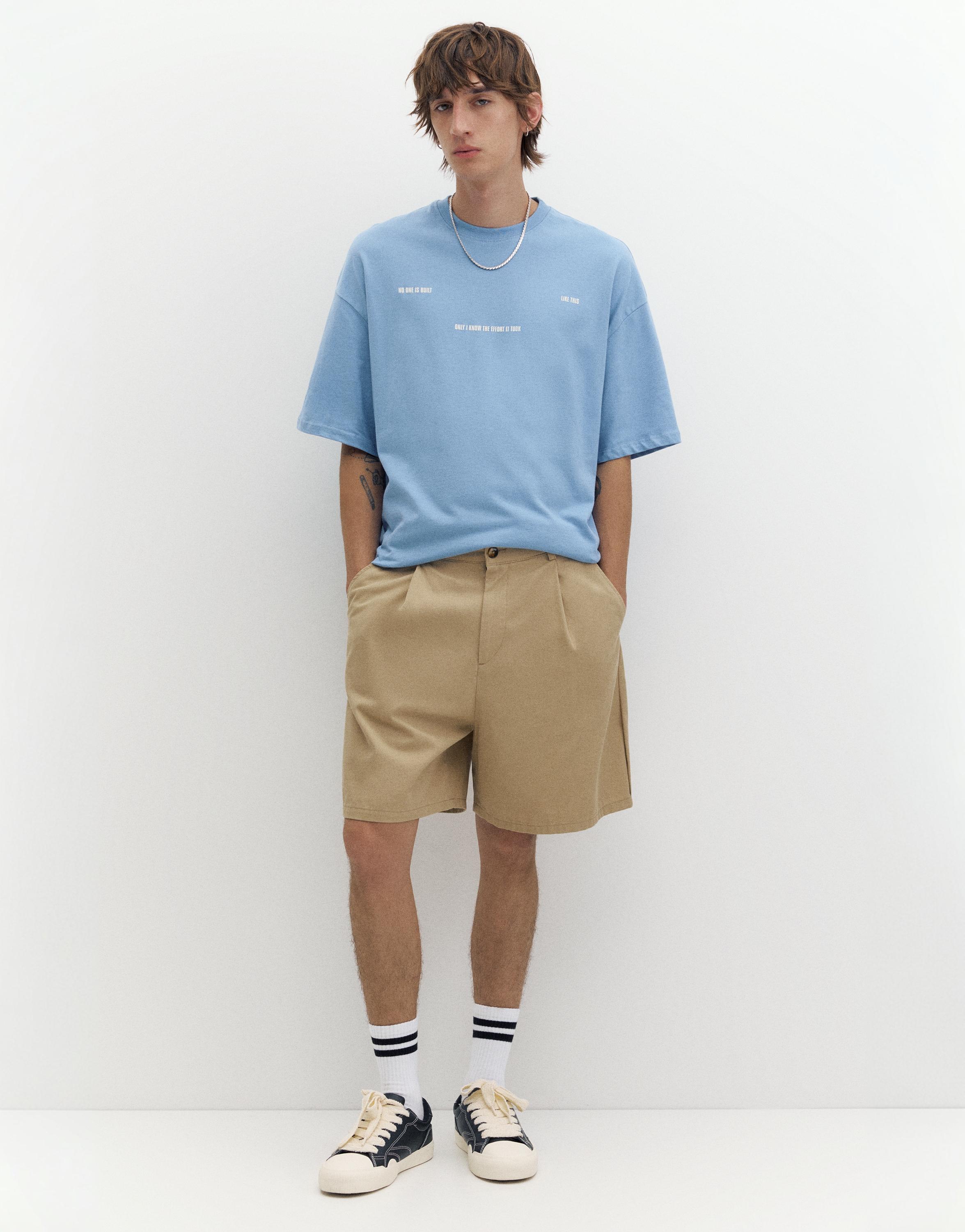 STWD boxy text T-shirt — Sky blue