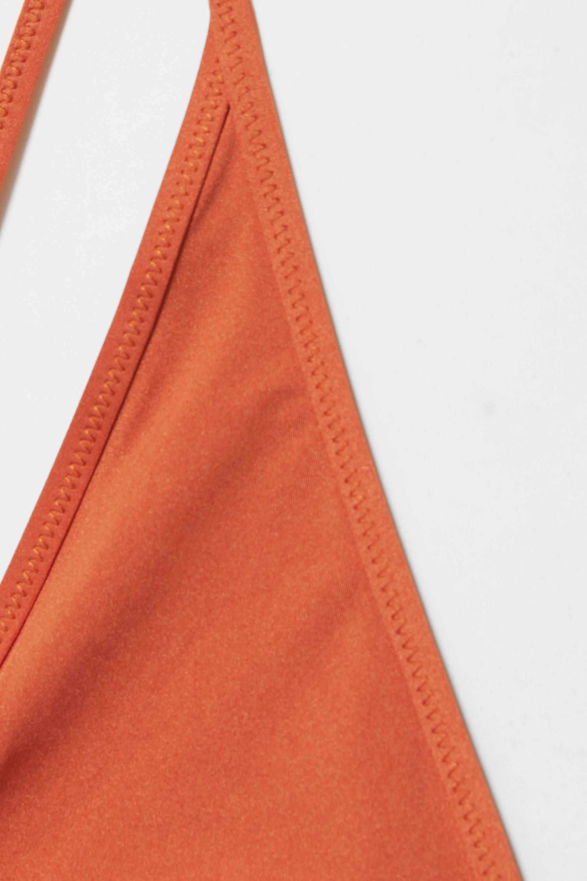Adjustable strap bikini top — Russet