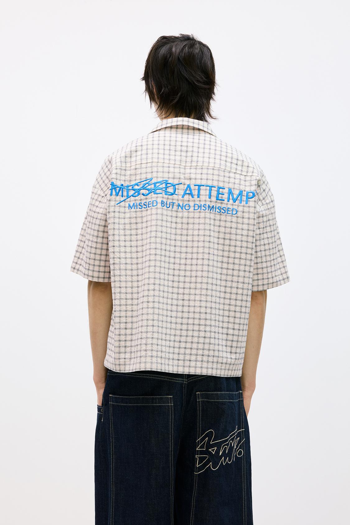 Pull&amp;Bear - Camicia A Maniche Corte In Misto Lino Grigia